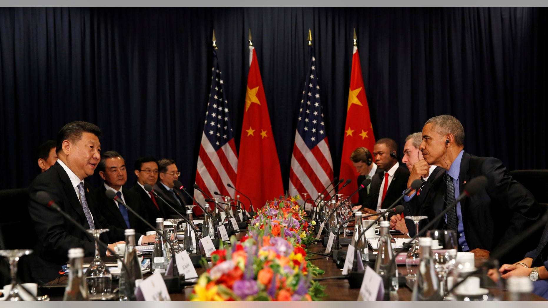 President Barack Obama meets with Chinese President Xi Jinping in Lima, Peru, on Saturday.