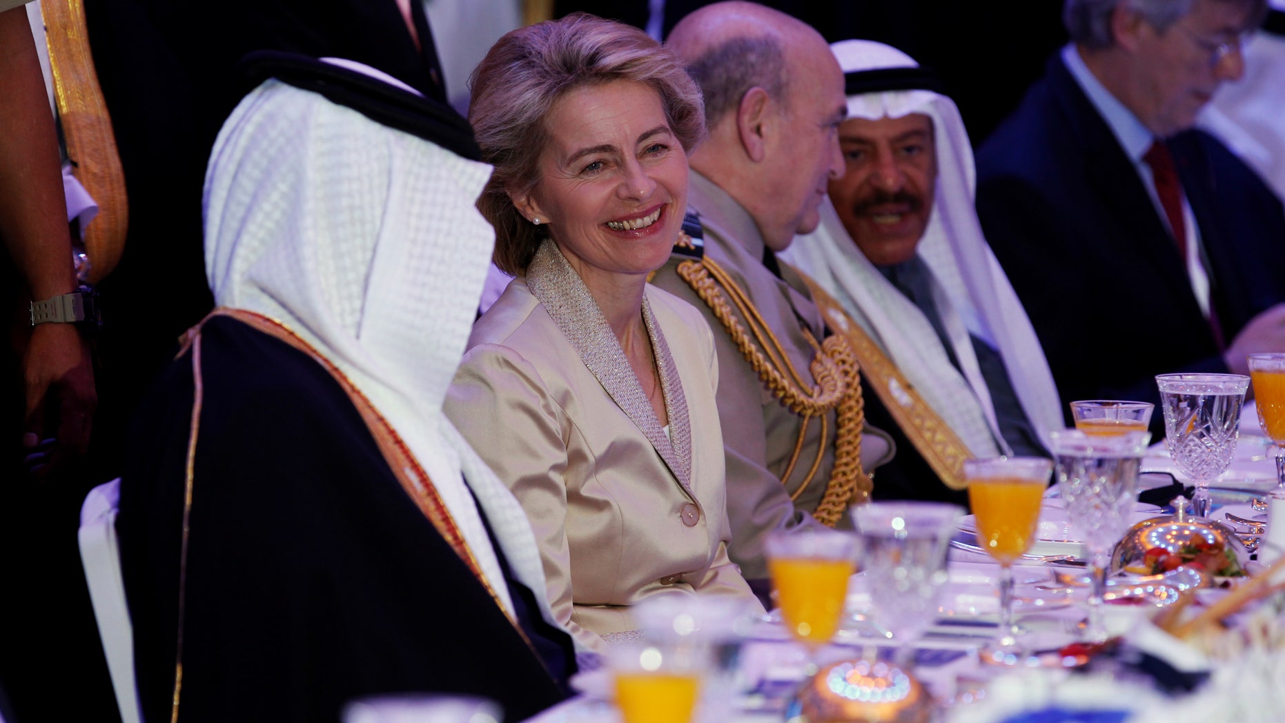 Germany's Defense Minister Ursula von der Leyen at a security summit in Manama, Bahrain, on December 9.
