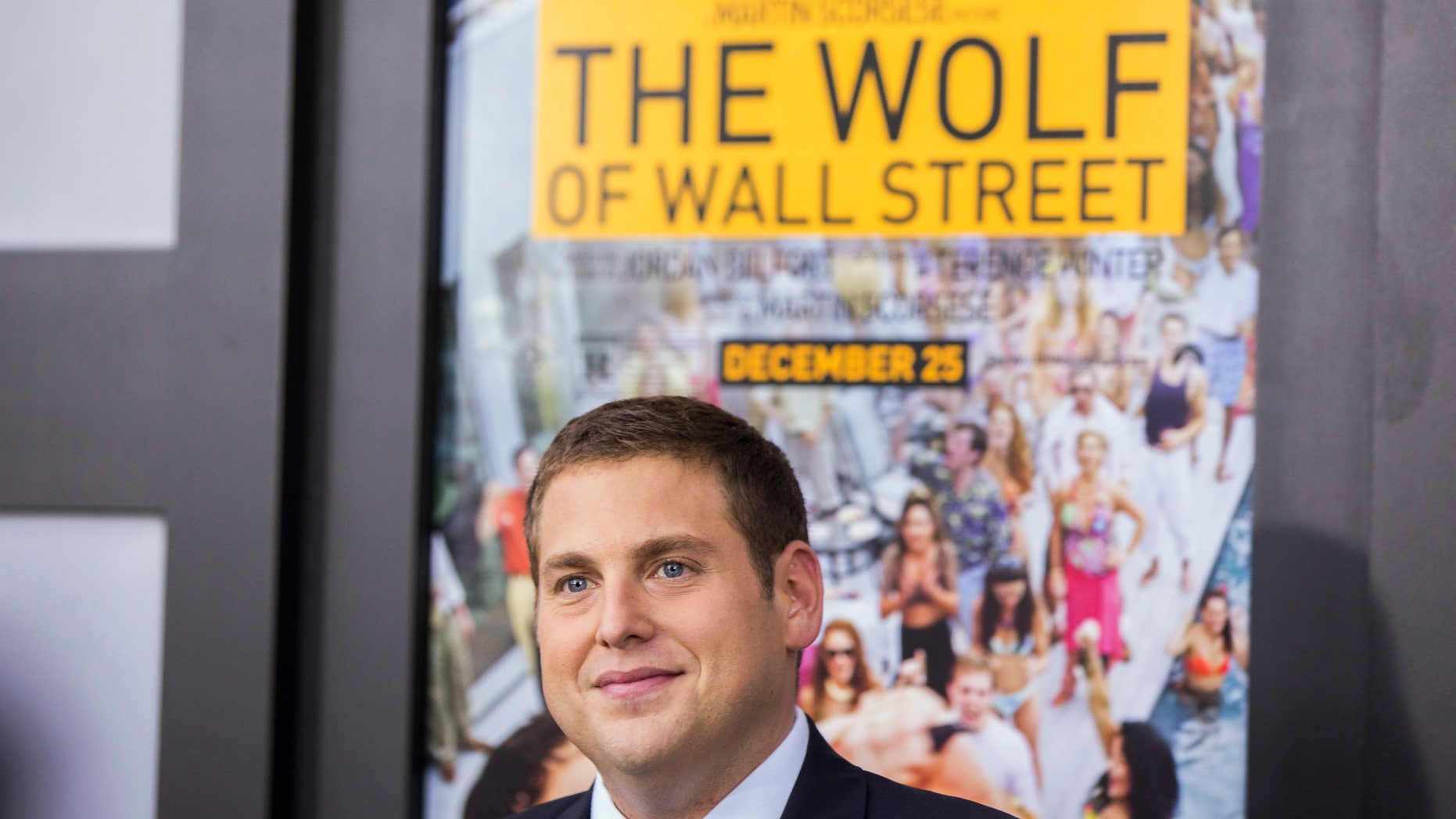 Cast member Jonah Hill arrives for the premiere of the film "The Wolf of Wall Street" in New York December 17, 2013.
