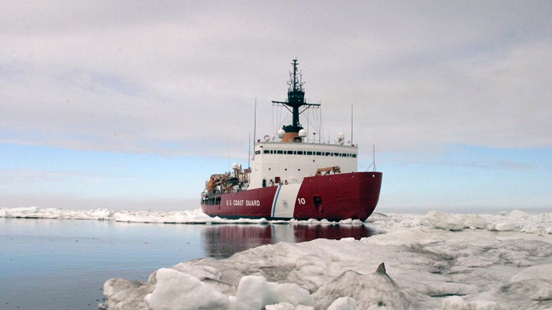FILE -- Polar Star, the U.S. Coast Guard icebreaker, completes ice drills in the Arctic in this July 3, 2013.