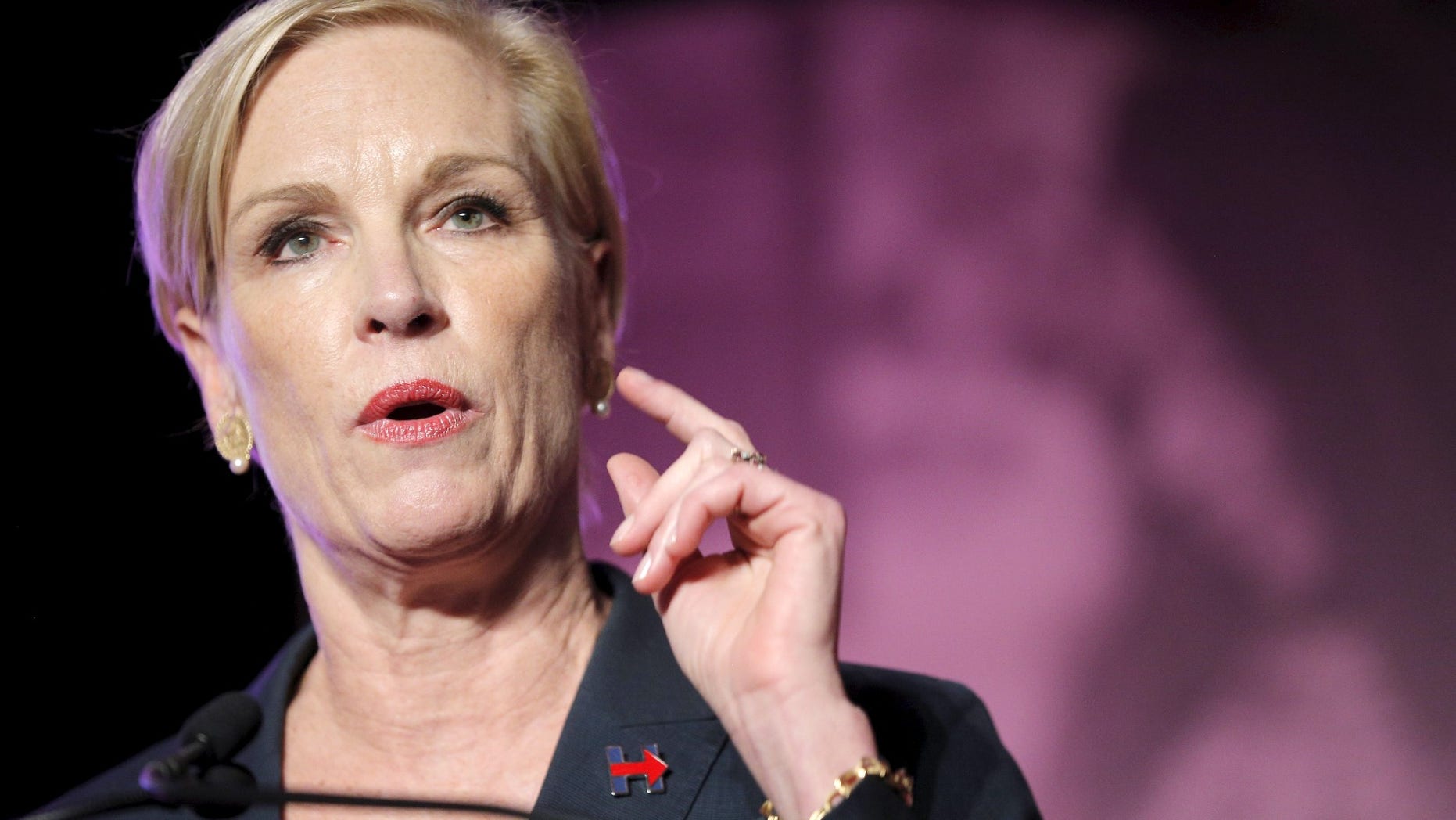 FILE -- Planned Parenthood Action Fund President Cecile Richards speaks at an event to publicly endorse U.S. Democratic presidential candidate Hillary Clinton in Hooksett, New Hampshire, January 10, 2016.