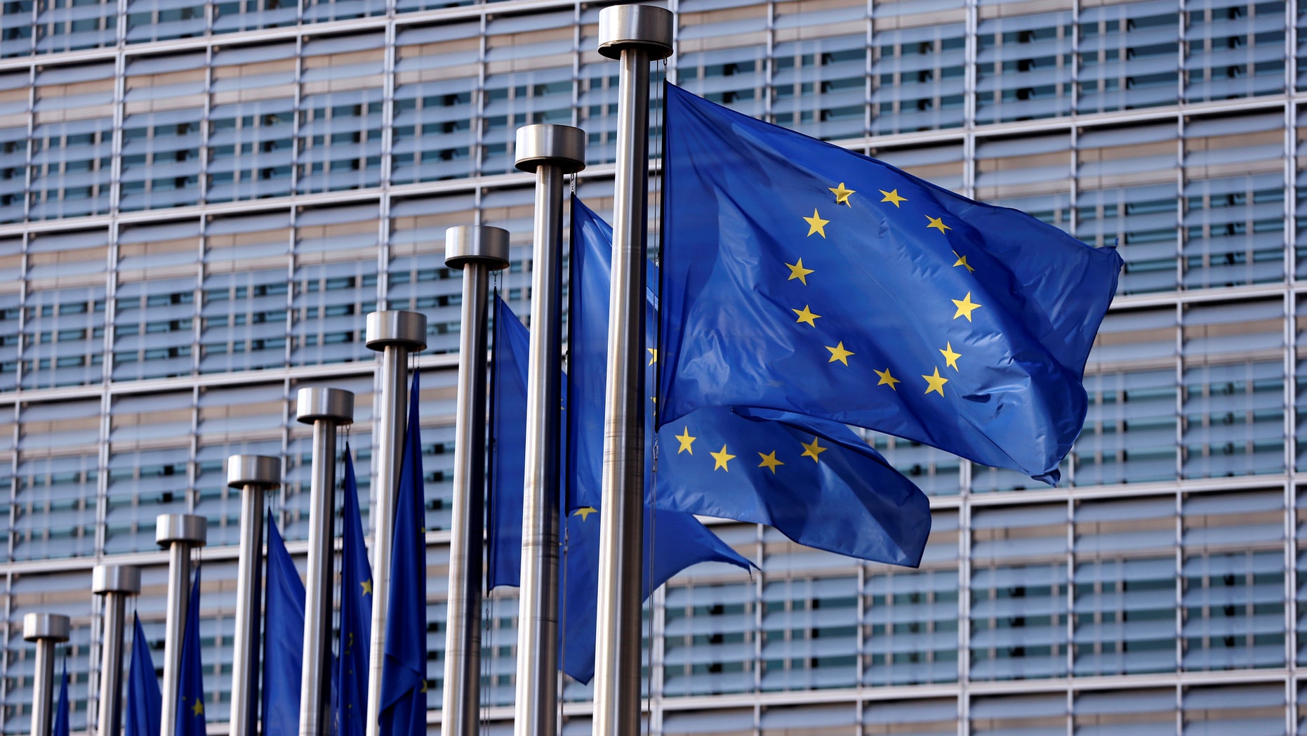 European Union flags flutter outside the EU Commission headquarters in Brussels, Belgium, April 20, 2016. (REUTERS/Francois Lenoir)