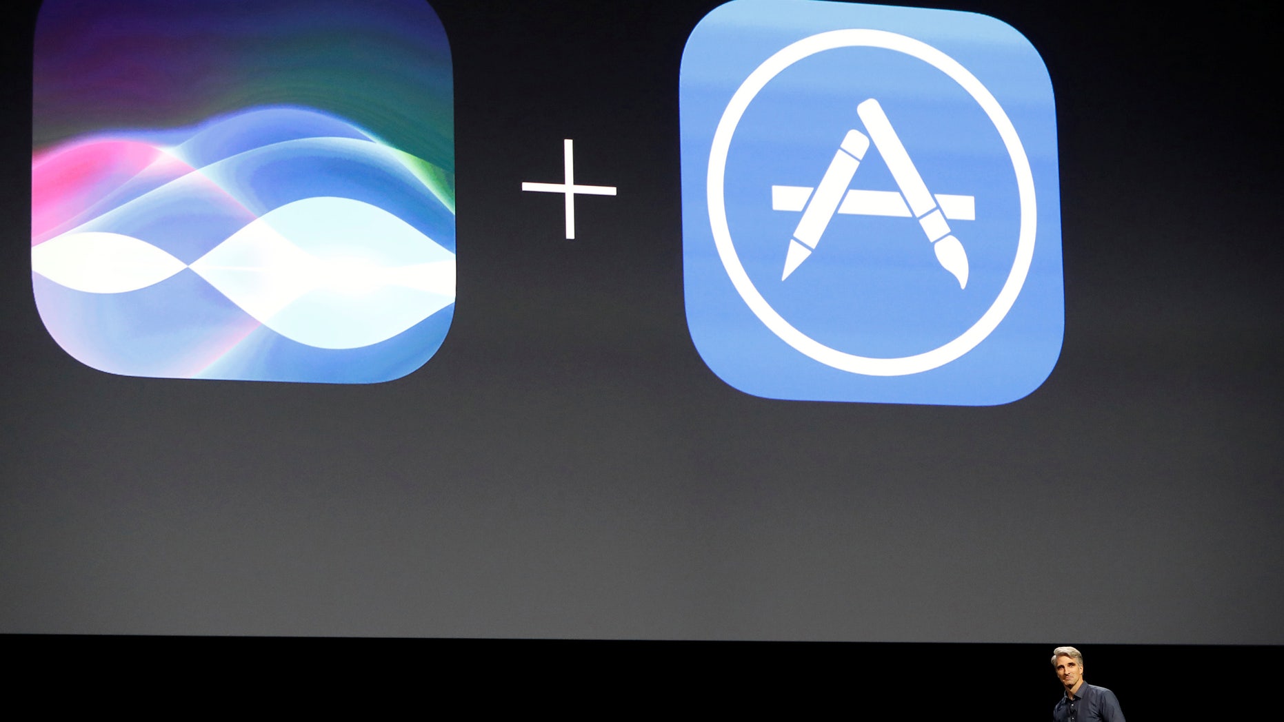Craig Federighi, Senior Vice President of Software Engineering for Apple Inc., announces that the company's Siri assistant for iOS will be opened for developers at the company's World Wide Developers Conference in San Francisco, California, U.S. June 13, 2016.