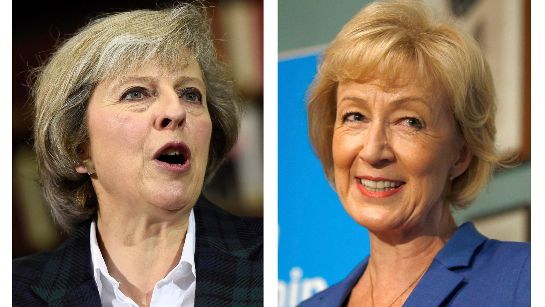 Home Secretary Theresa May, left, and Energy Minister Andrea Leadsom.