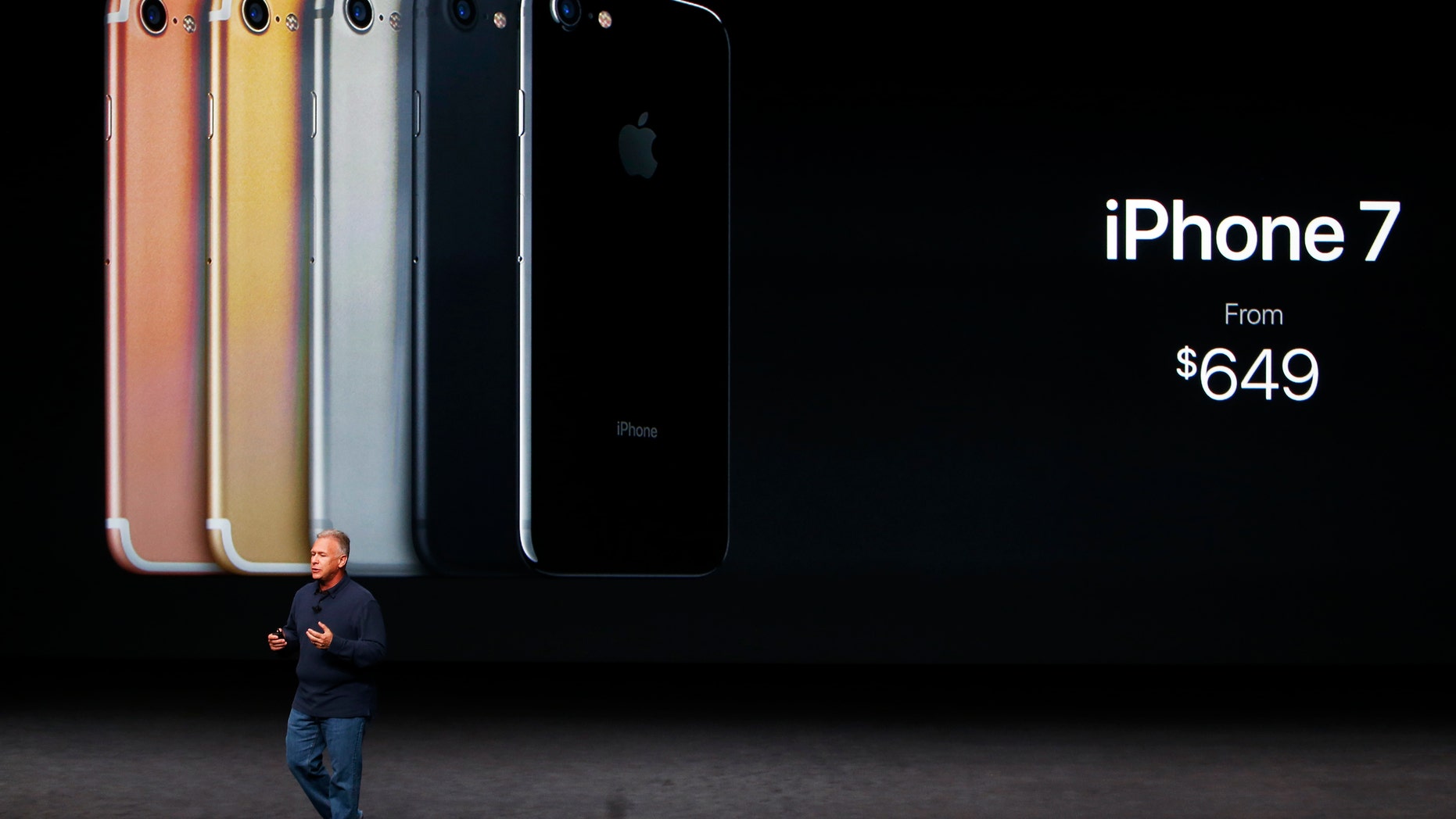 Phil Schiller, Senior Vice President of Worldwide Marketing at Apple Inc, discusses the iPhone 7 during an Apple media event in San Francisco, California, U.S. September 7, 2016.