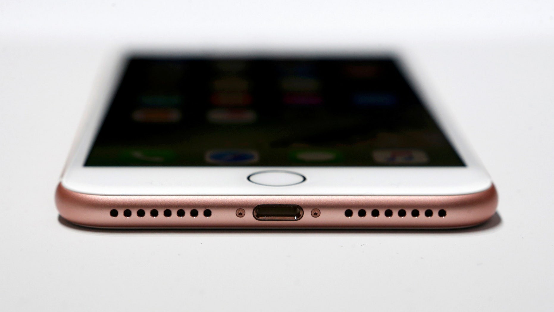 The Lightning connection on the Apple iPhone 7 is shown on display during an Apple media event in San Francisco, California, U.S. September 7, 2016.