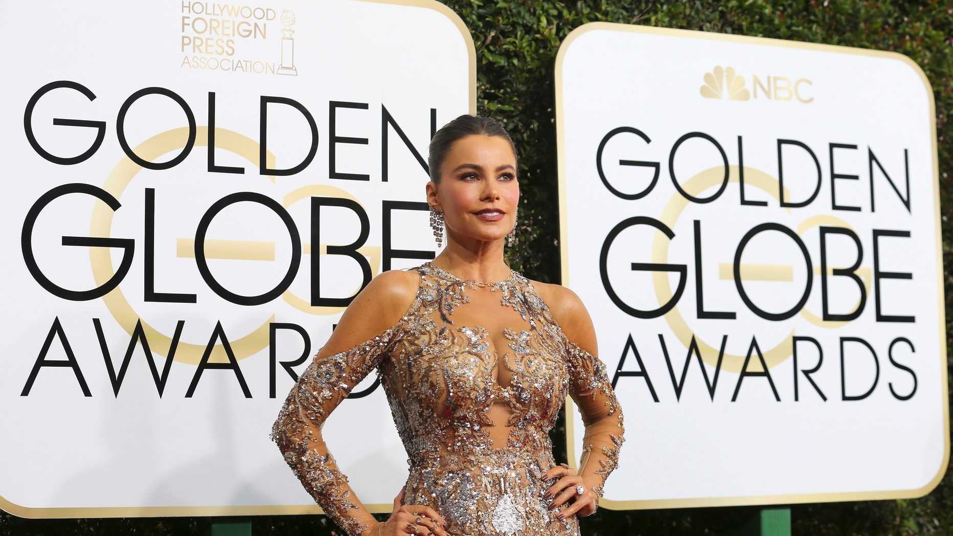 Actress Sofia Vergara arrives at the 74th Annual Golden Globe Awards in Beverly Hills, California, U.S., January 8, 2017.