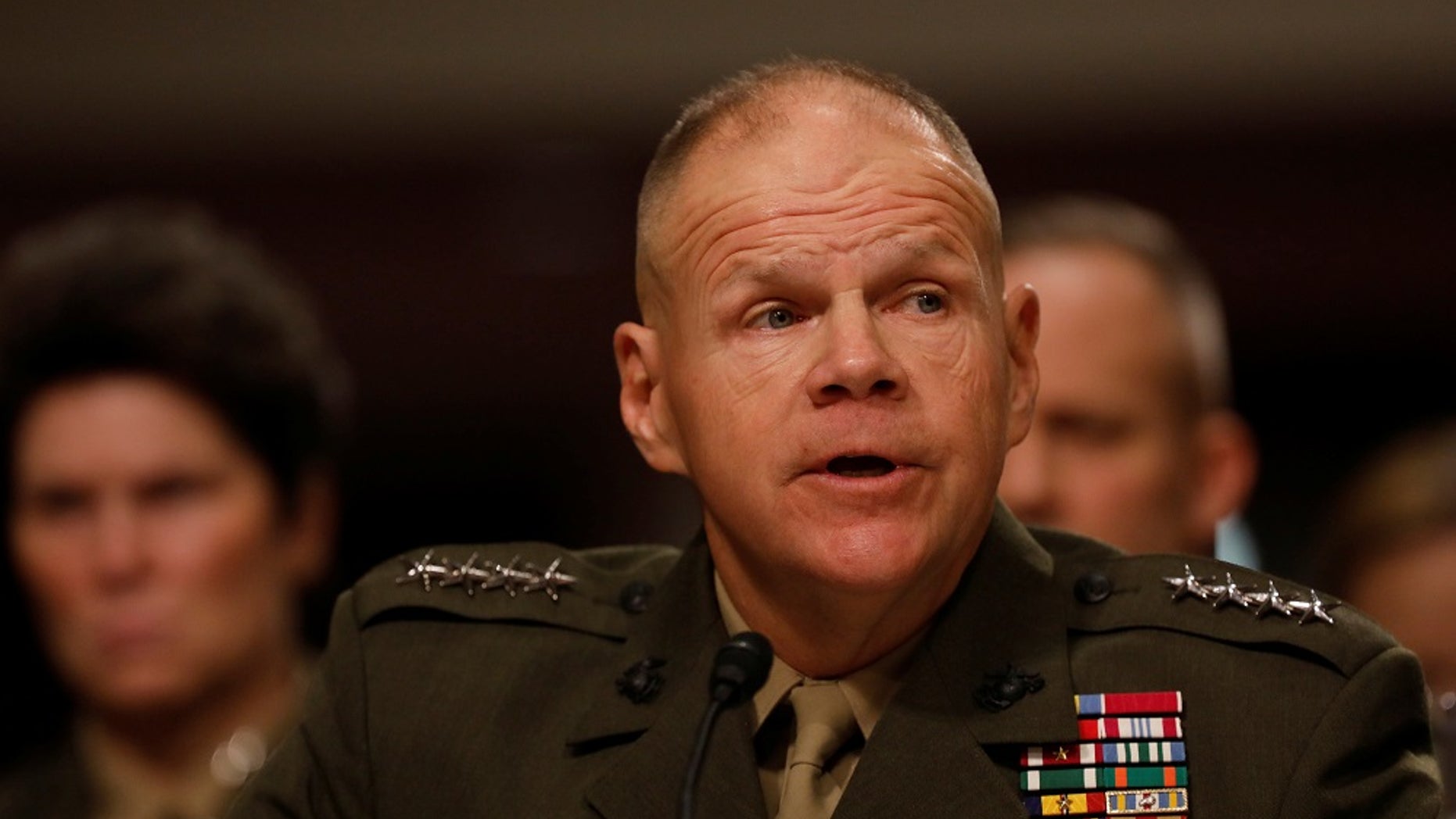 Gen. Robert Neller, commandant of the U.S. Marine Corps, testifies on Capitol Hill, March 14, 2017.