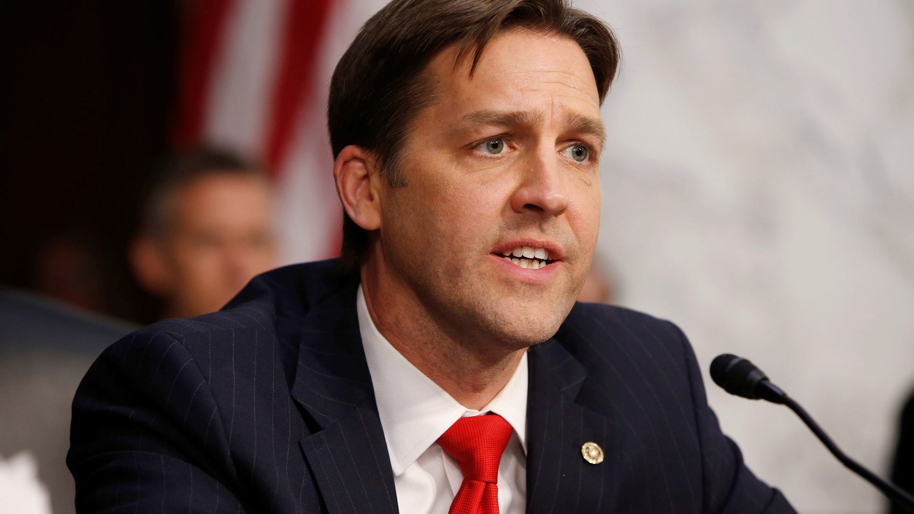 FILE -- Senator Ben Sasse (R-NE) questions Supreme Court nominee judge Neil Gorsuch during his Senate Judiciary Committee confirmation hearing on Capitol Hill in Washington, U.S., March 21, 2017.