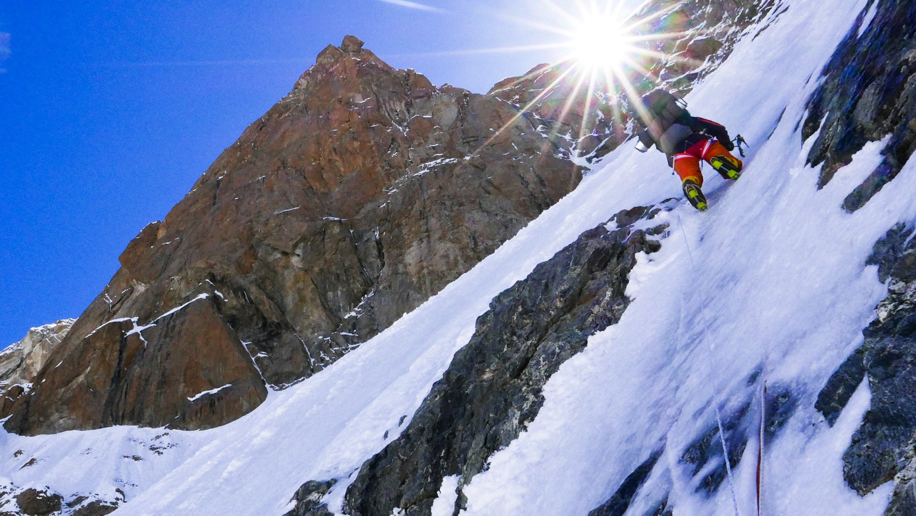 Climbers head toward Camp 2 on the Kinshofer route the day the photographer reviewed the last SMS from Alberto Zerain while climbing Nanga Parbat, Pakistan June 24, 2017.