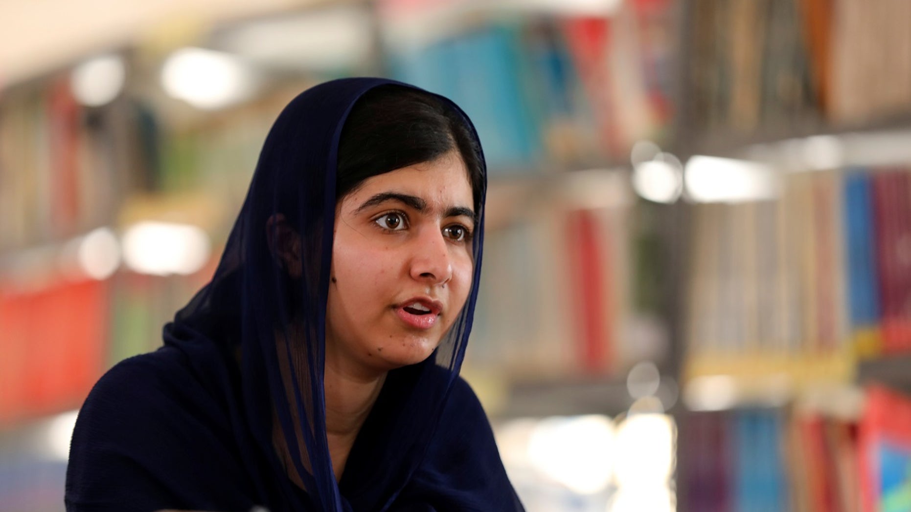 Nobel laureate Malala Yousafzai speaks during an interview with Reuters in Maiduguri, Nigeria, July 18, 2017.