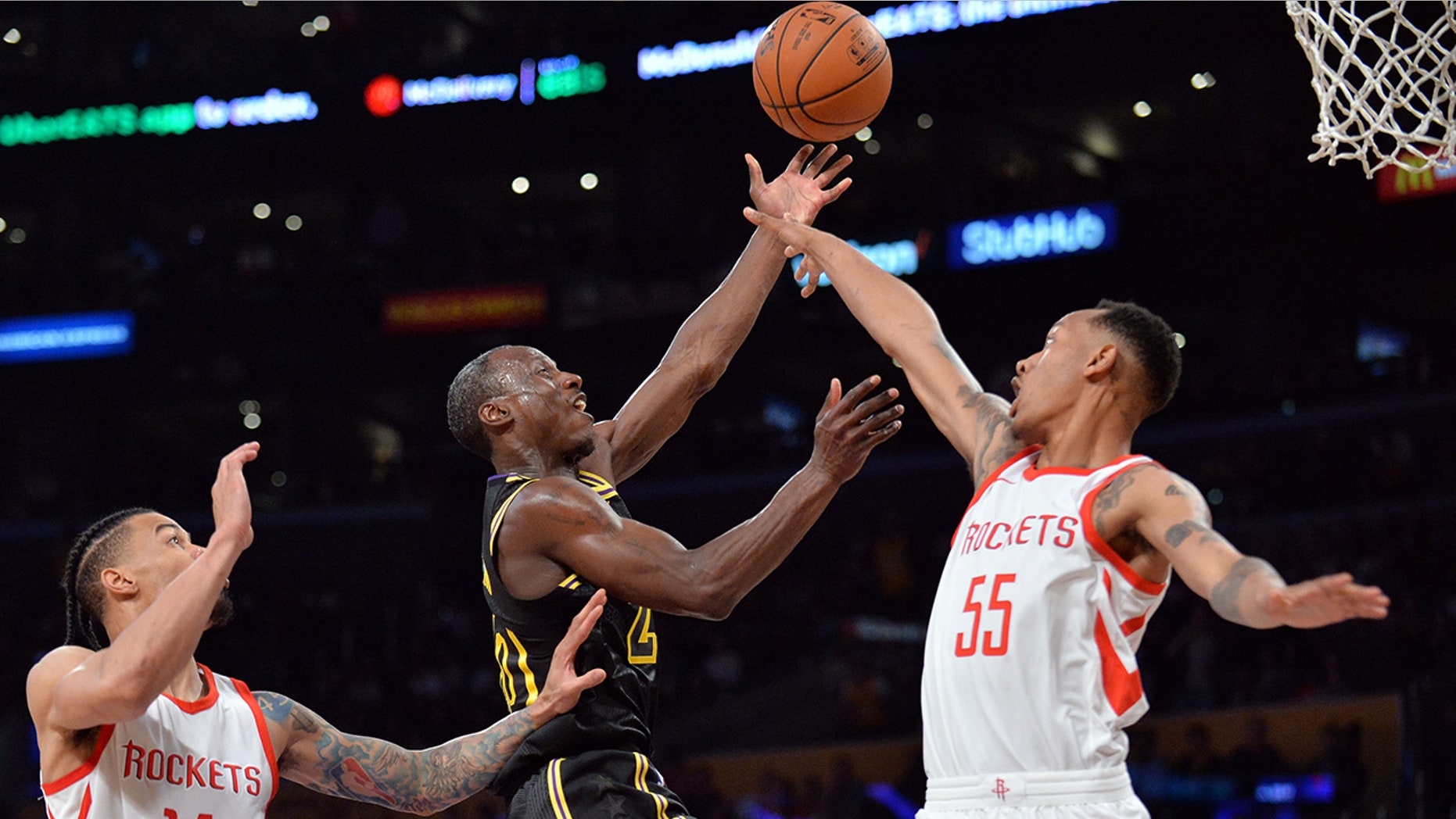 Los Angeles Lakers guard Andre Ingram scored 19 points in his NBA debut against the Houston Rockets.