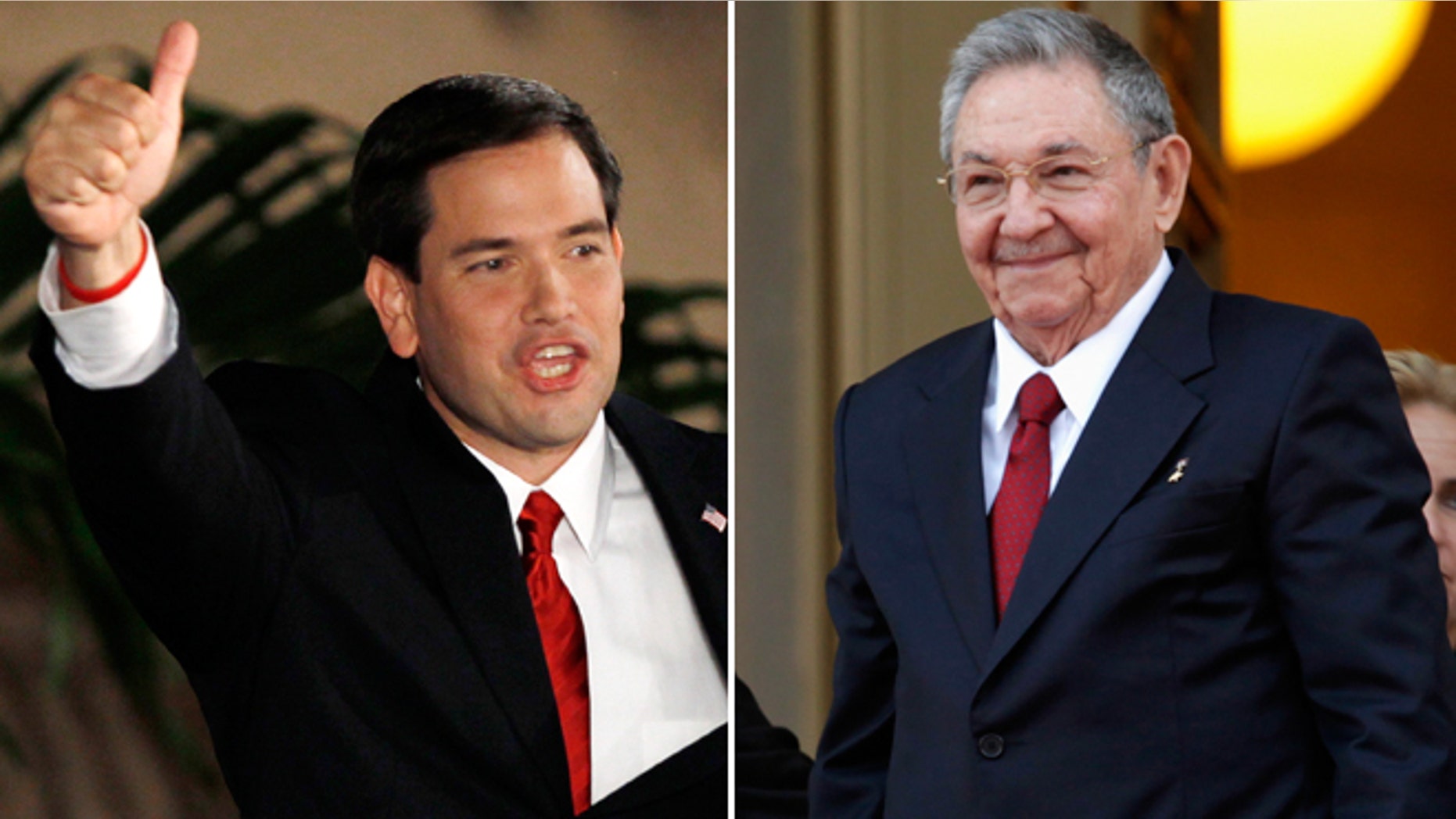 Marco Rubio, R-Fla., and Cuban President Raul Castro.