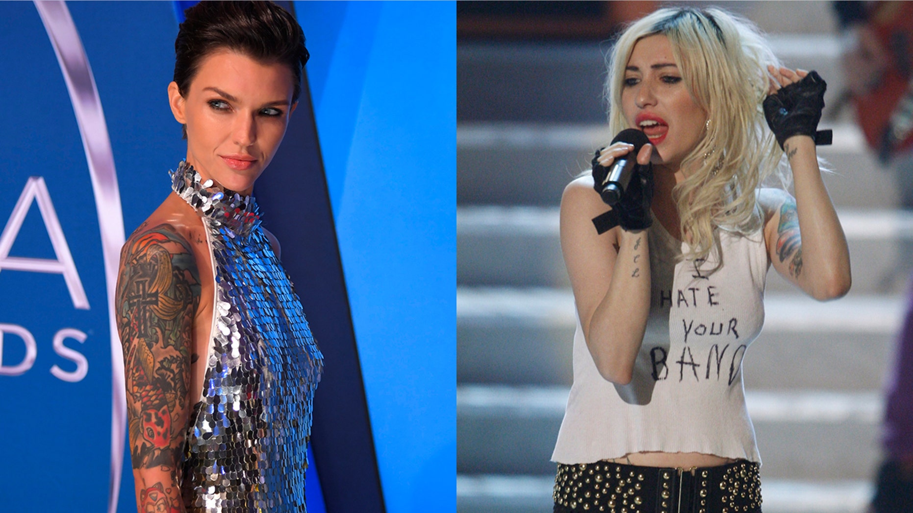 Ruby Rose, left, reveals she and Jess Origliasso have called it quits.