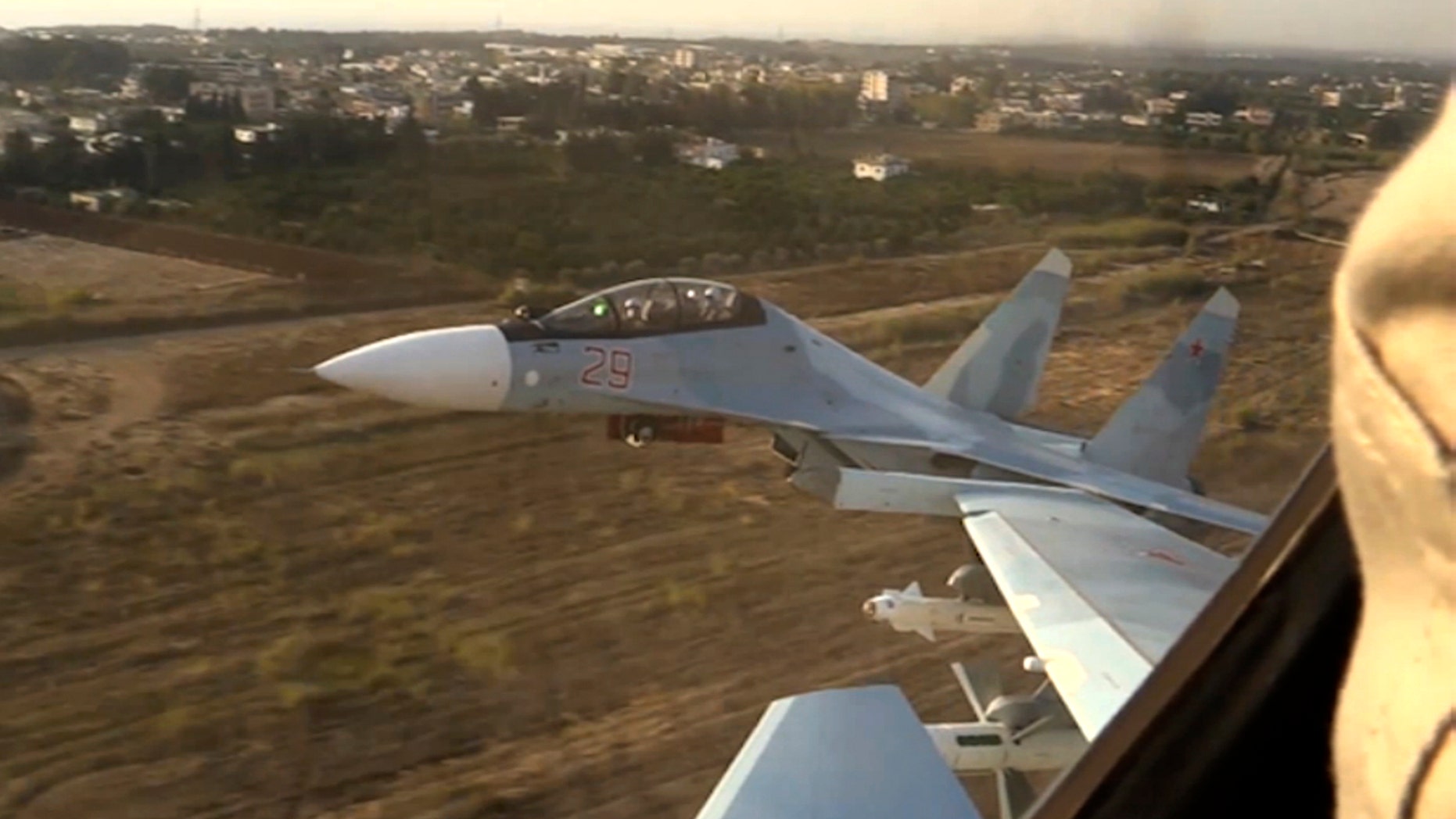 Russian fighter jets take off from Syria's Hemeimeem air base in November.