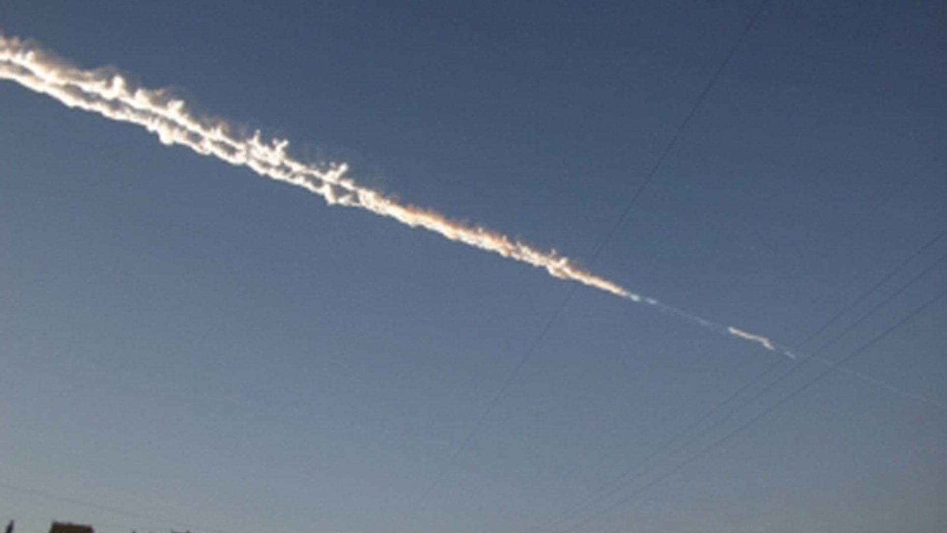 Meteor Trail Over Russia: Feb. 15