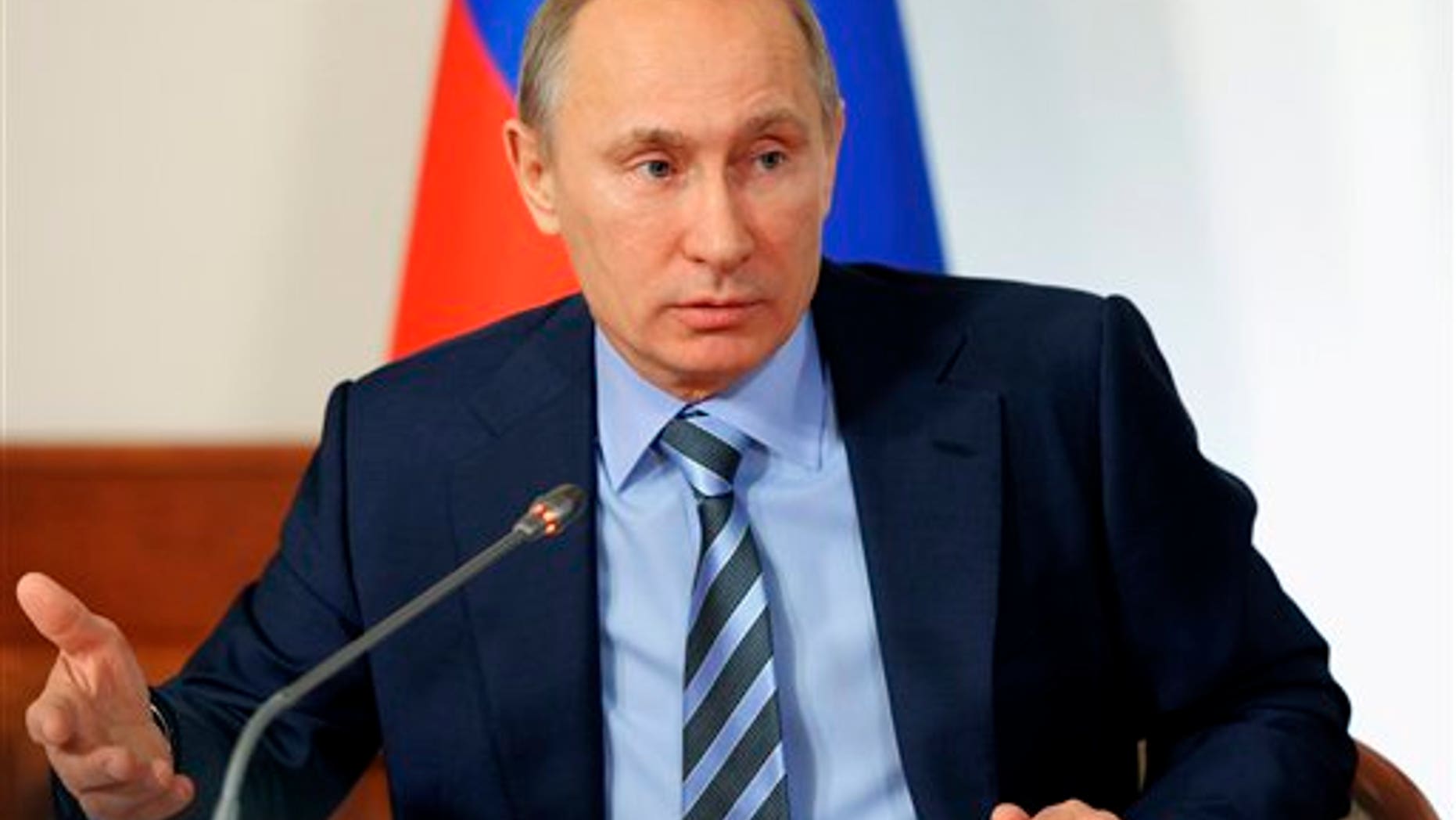 Dec. 27, 2011: Russian Prime Minister Vladimir Putin meets supporters in Moscow. Putin, who is running to reclaim the presidency, says he wants the vote in March to be absolutely transparent.
