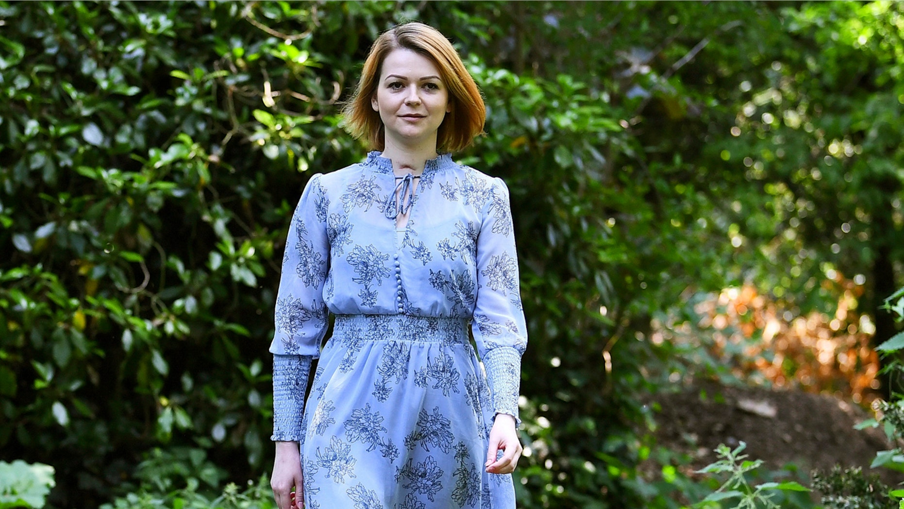 Yulia Skripal during an interview in London, Wednesday May 23, 2018. Yulia Skripal says recovery has been slow and painful, in first interview since nerve agent poisoning. (Dylan Martinez/Pool via AP)