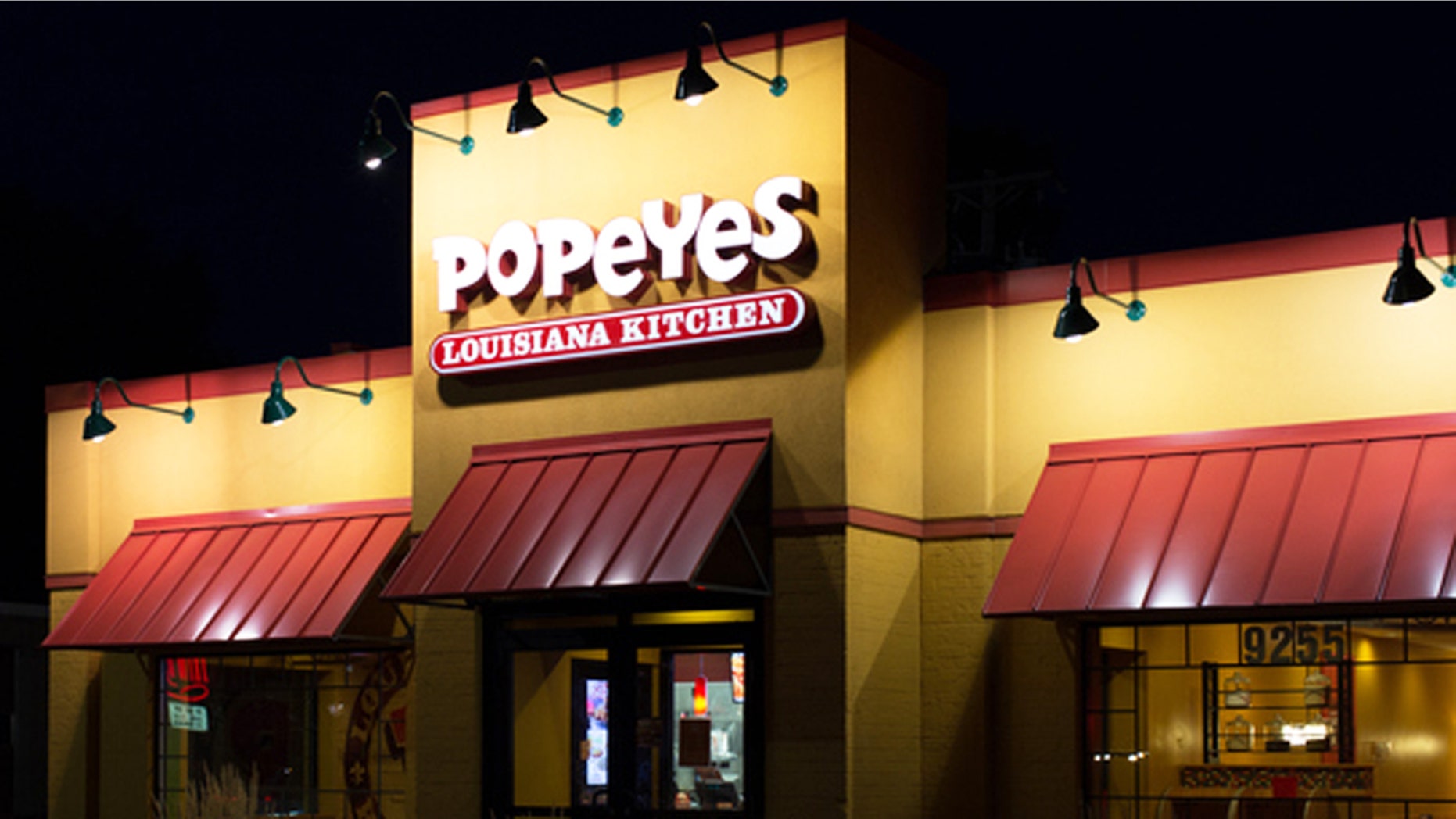 Minneapolis, United States - August 5, 2015: Popeyes Louisiana Kitchen exterior. Popeyes Louisiana Kitchen is an American chain of fried chicken fast food restaurants.