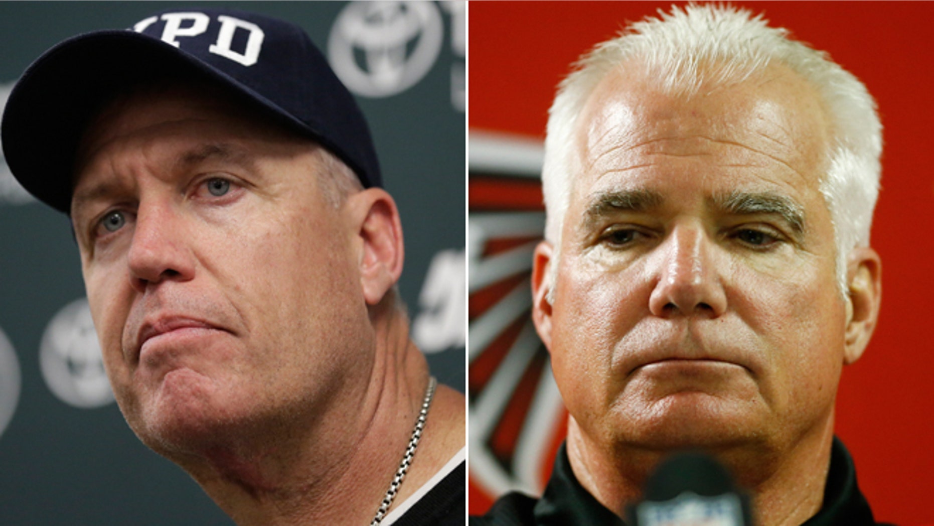 The New York Jets' Rex Ryan and the Atlanta Falcons' Mike Smith.