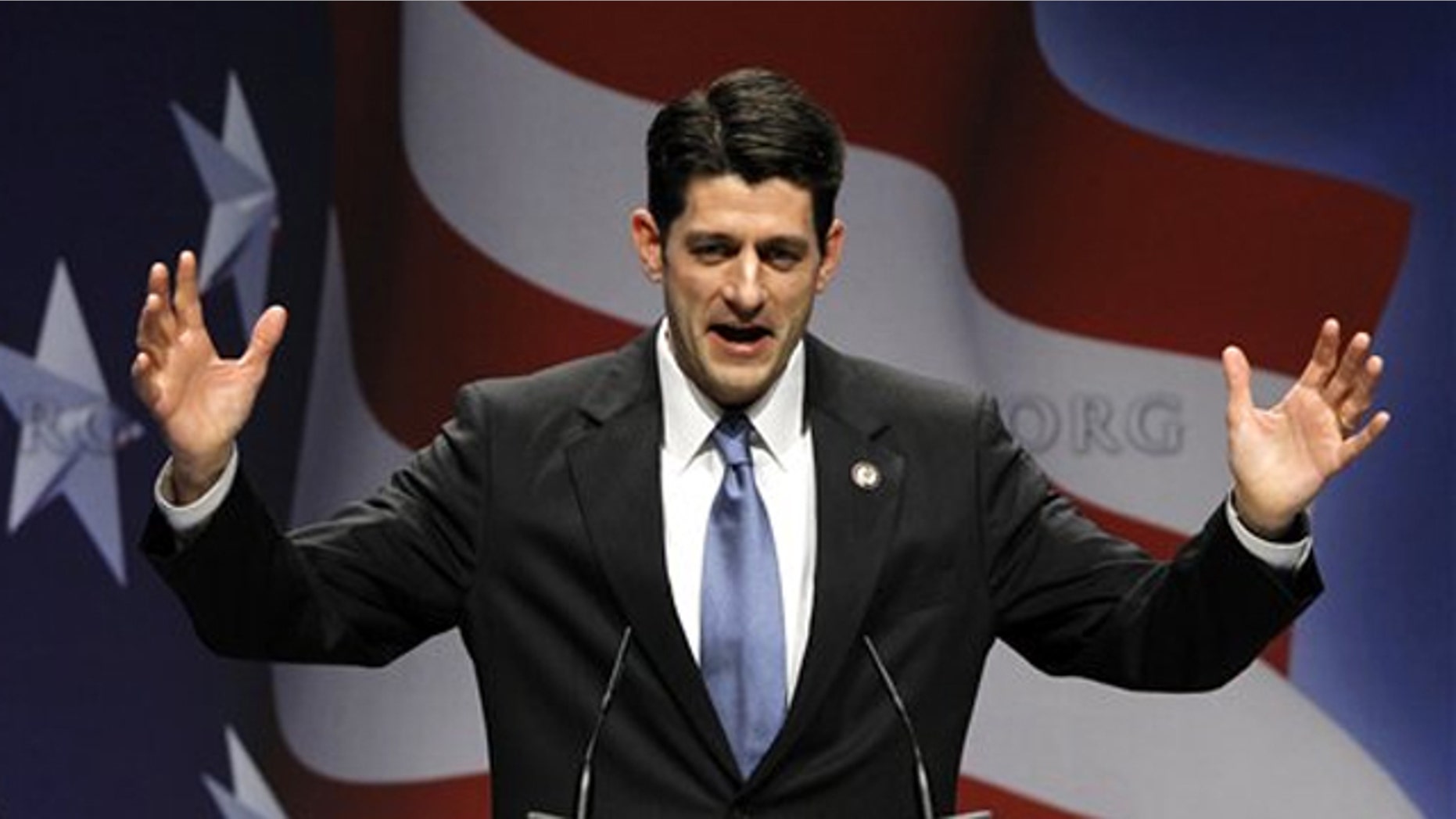 FILE: Rep. Paul Ryan speaks at the Conservative Political Action Conference (CPAC) in Washington, Feb. 10.