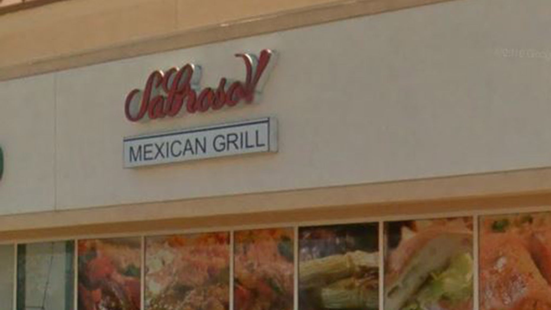 The Mexican grill staff told customers to move before the woman came crashing through the ceiling.
