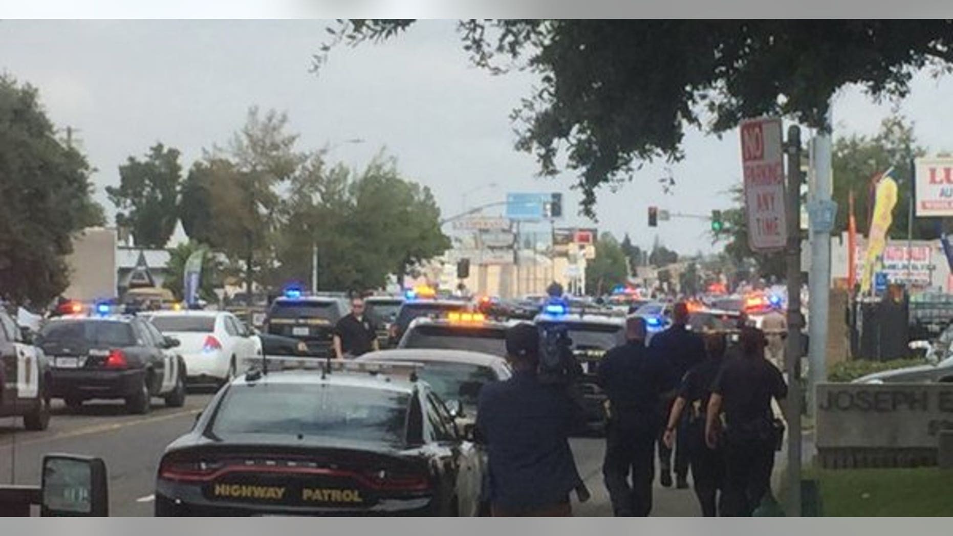 Two police officers in Sacramento were injured after a shootout with a suspect. The suspect was pronounced dead on the scene.