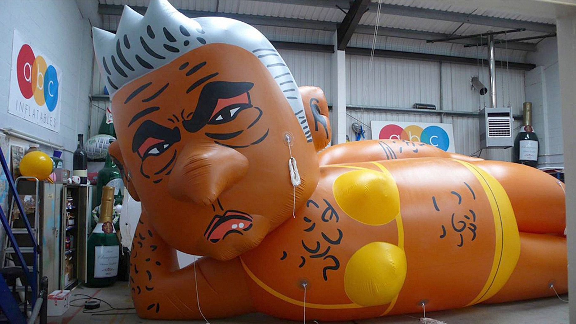 A large balloon of London Mayor Sadiq Khan wearing a yellow bikini has been given the green light to fly over the city on September 1, 2018.