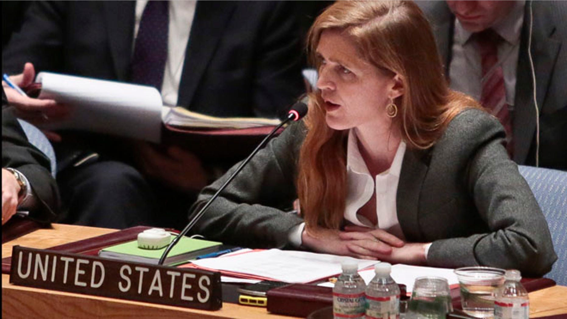 March 3, 2014: U.S. Ambassador to the United Nations Samantha Power speaks during a meeting of the U.N. Security Council on Ukraine.