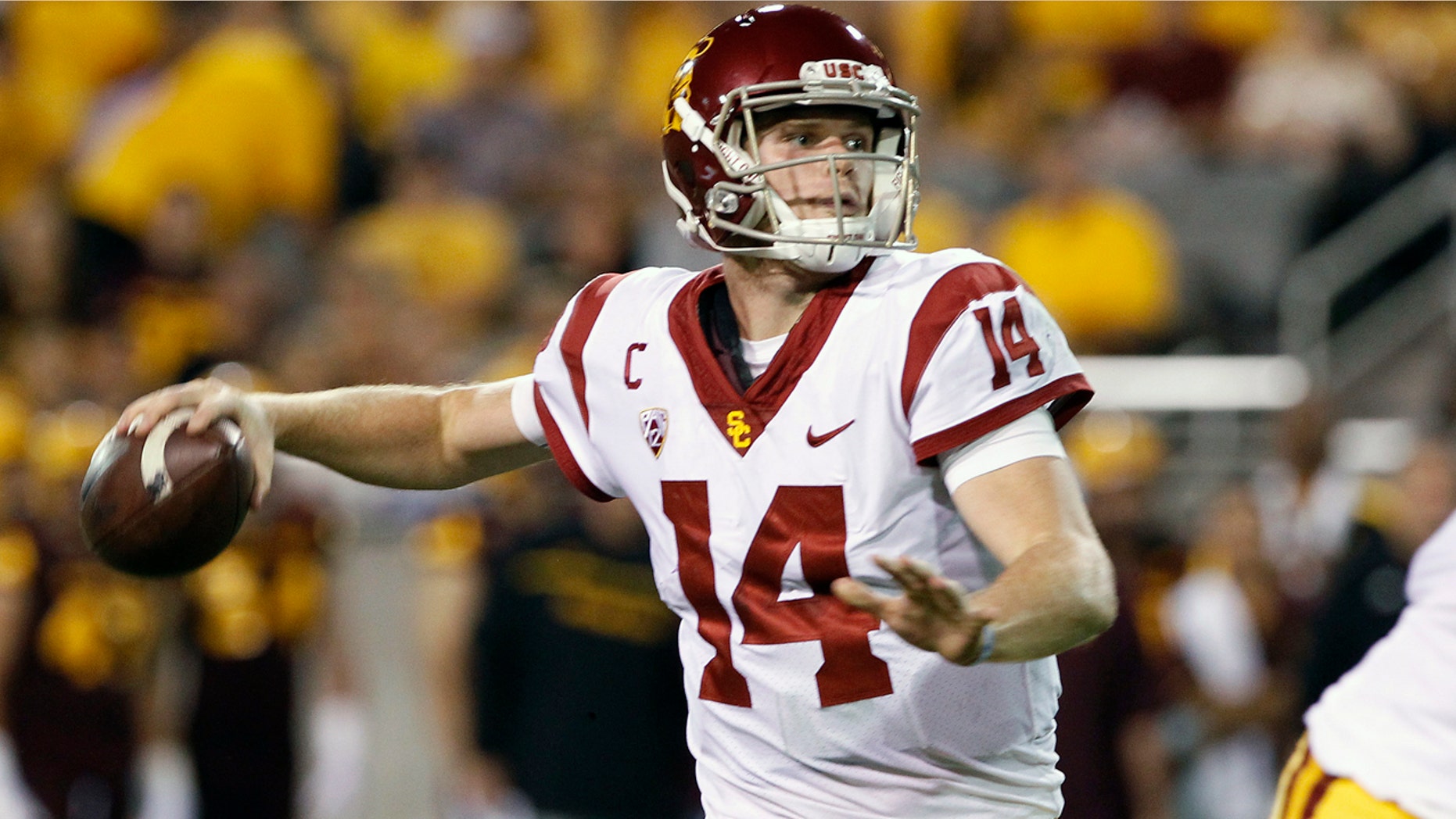 Sam Darnold through for more than 7,000 yards in two seasons quarterbacking USC.