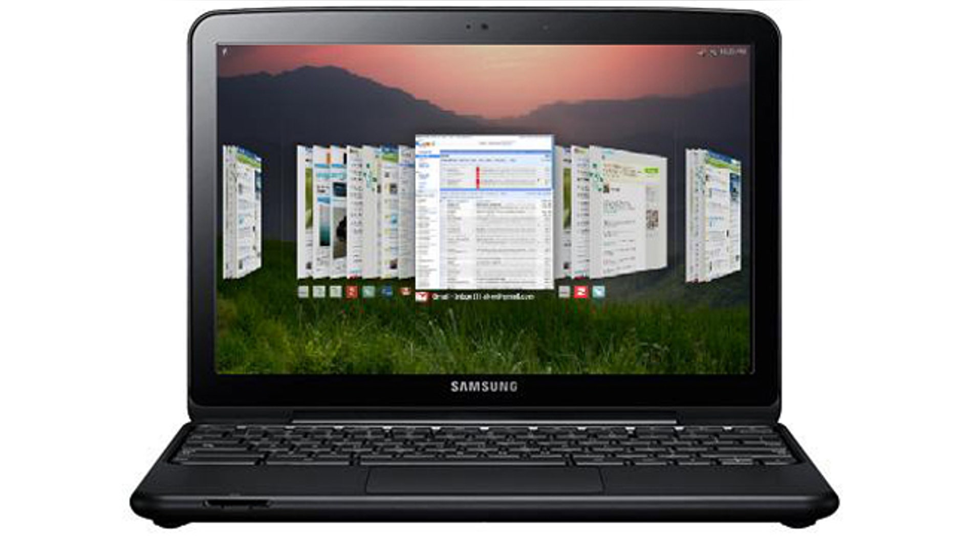The Samsung Series 5 Chromebook, one of the first notebook computers to run Google's Chrome operating system.