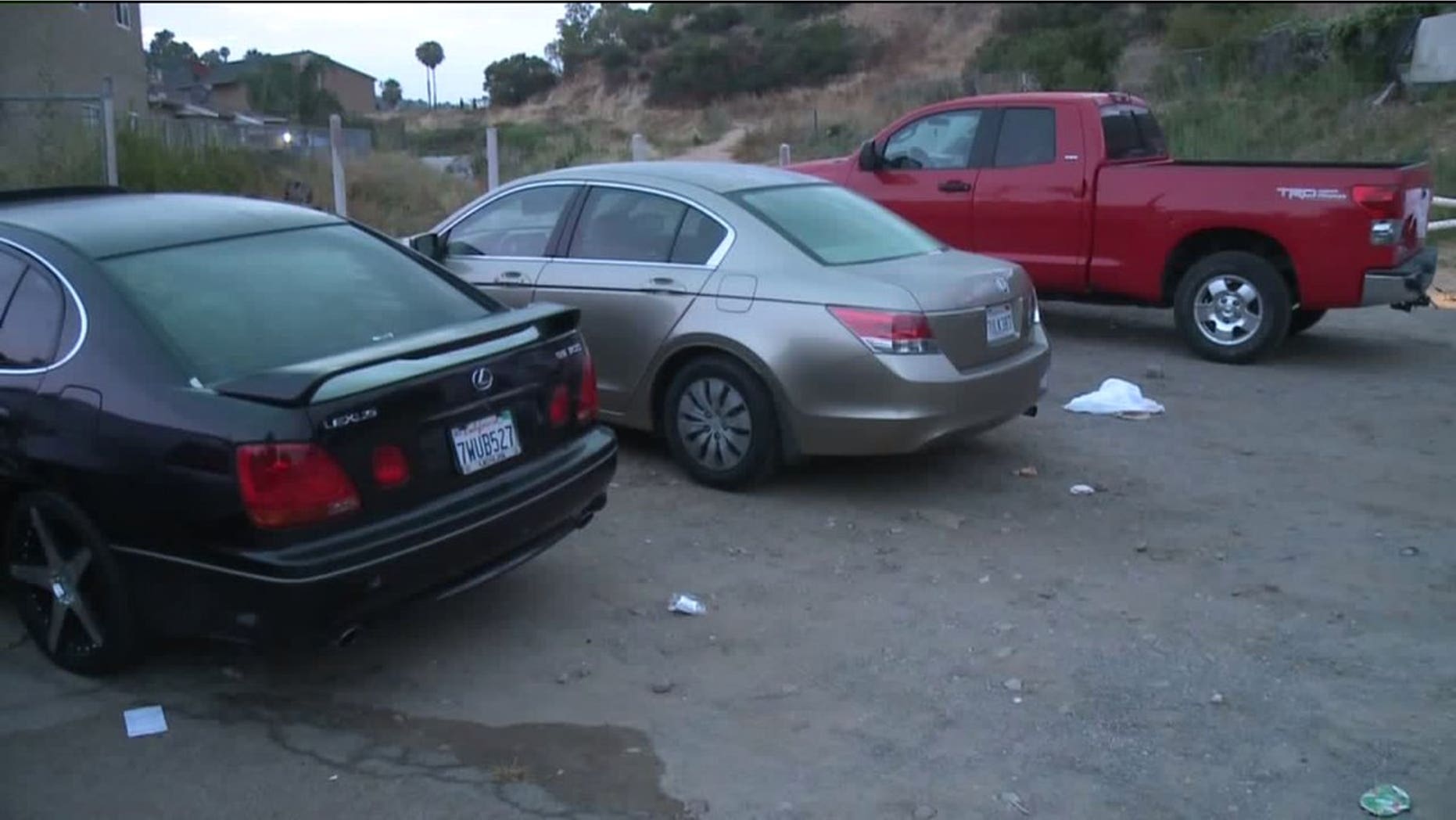 The scene of the kidnapping attempt in San Diego's Fox Canyon neighborhood.