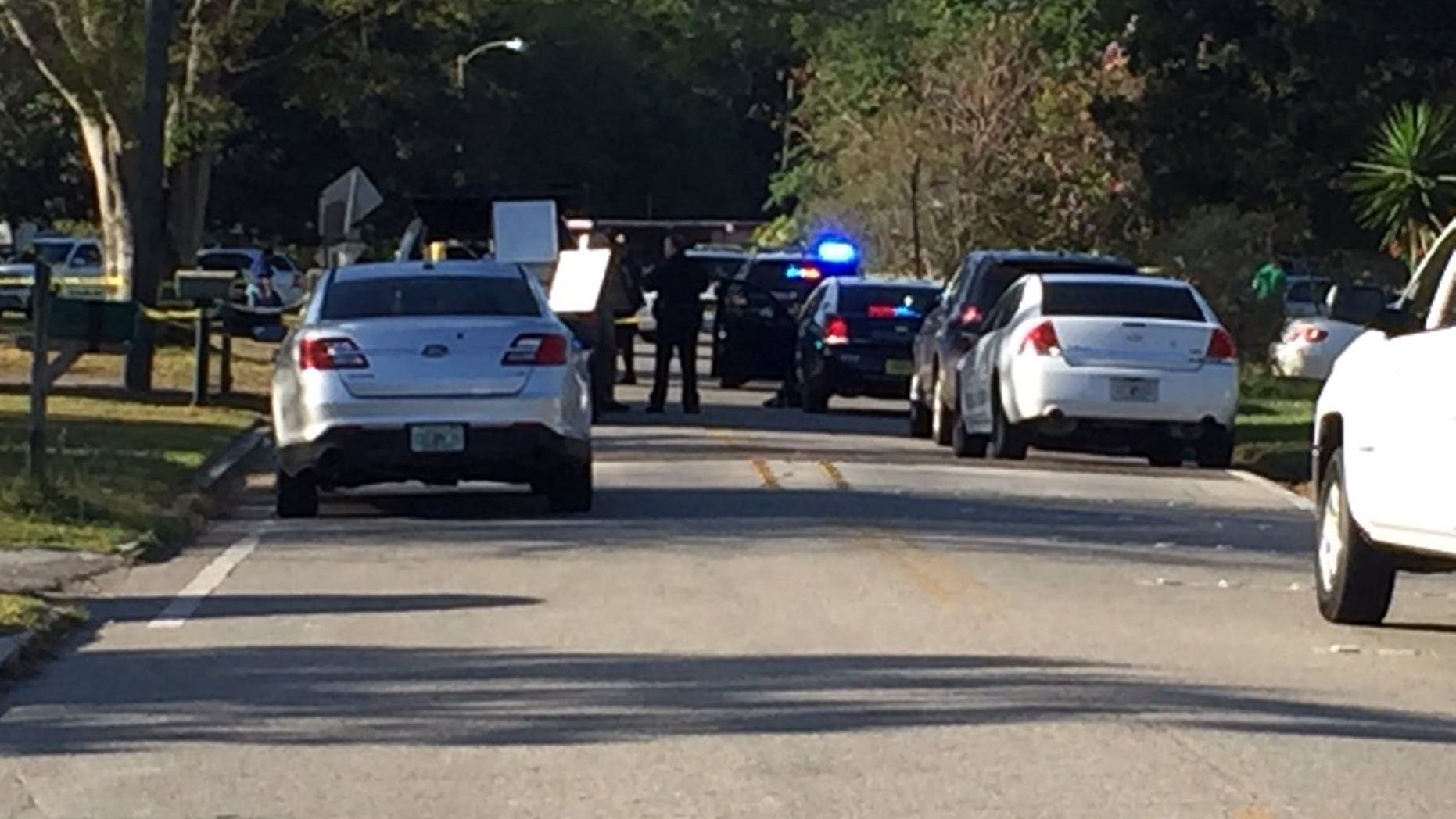 The scene of the shootings in Sanford.