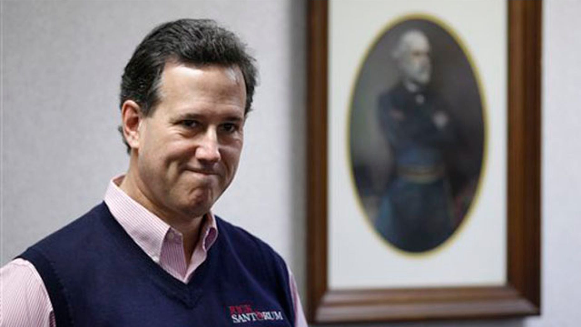 Jan. 14, 2012: Rick Santorum waits to make remarks as he is introduced during a campaign event in Greenville, S.C.