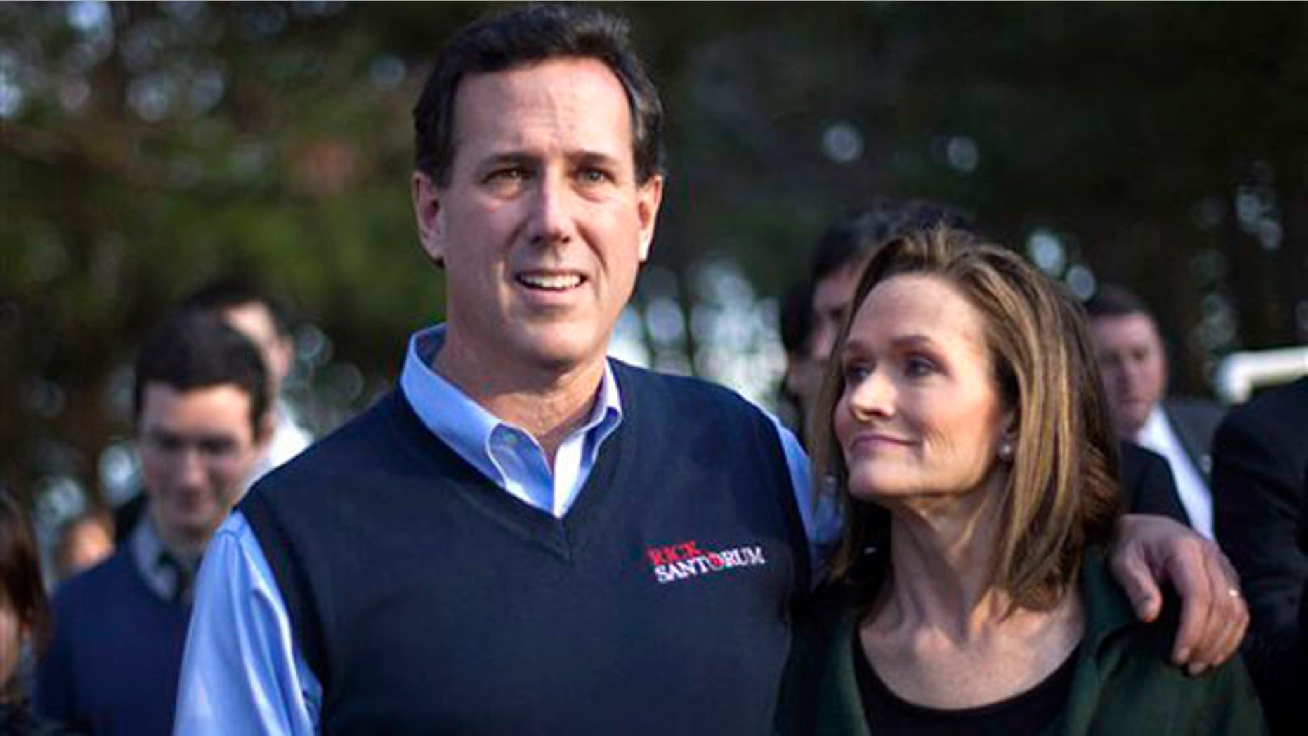Jan. 16, 2012: Rick Santorum and his wife Karen leave the Faith and Freedom Coalition rally in Myrtle Beach, S.C.