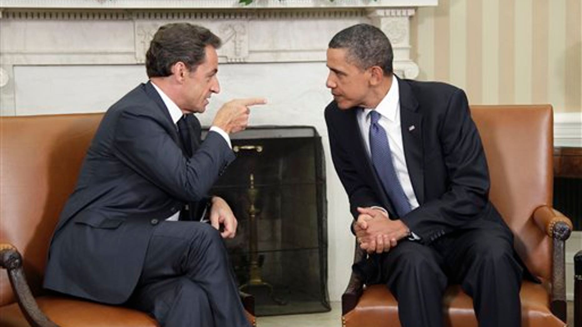 Monday: President Obama meets with French President Nicolas Sarkozy in the Oval Office of the White House.