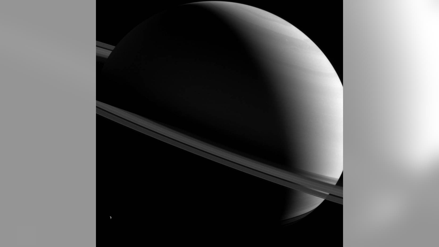 Saturn, Half-Lit and Tilted