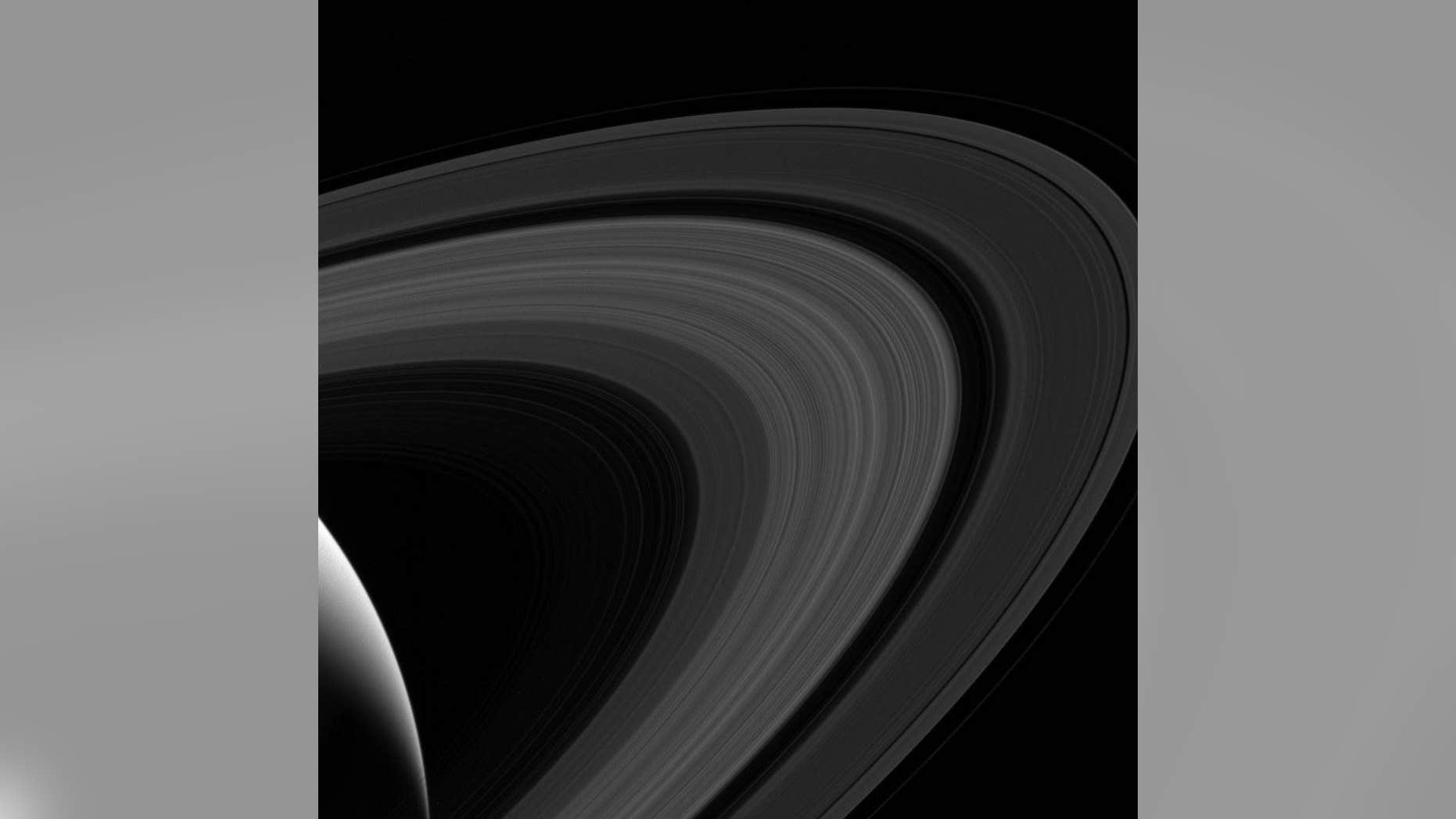 This image of Saturn’s rings was taken by NASA’s Cassini spacecraft on April 10, 2017, when the probe was about 680,000 miles (1.1 million kilometers) from the gas giant.