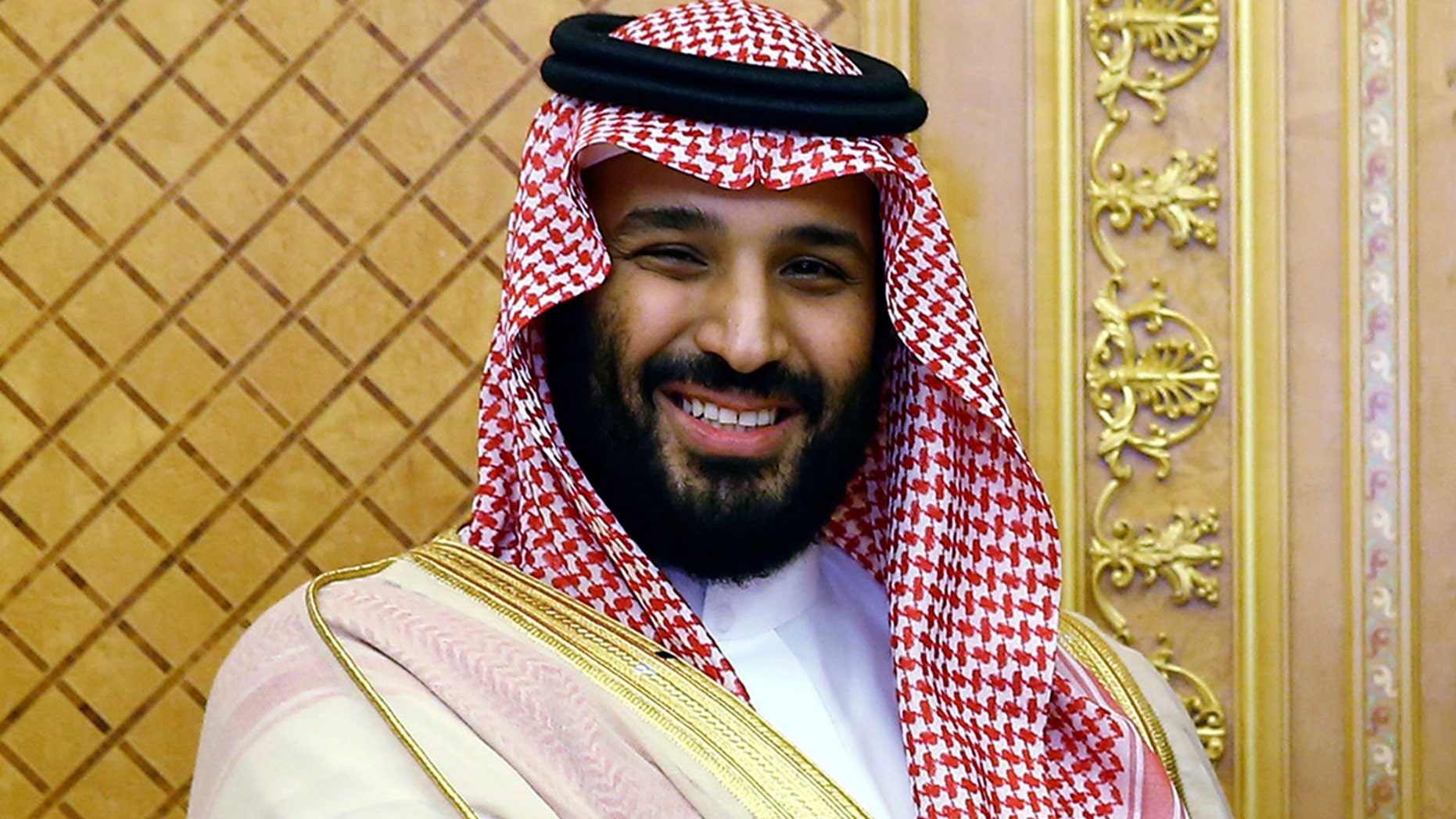 Saudi Crown Prince Mohammed bin Salman poses while meeting with Turkey's President Recep Tayyip Erdogan in Jiddah, Saudi Arabia.