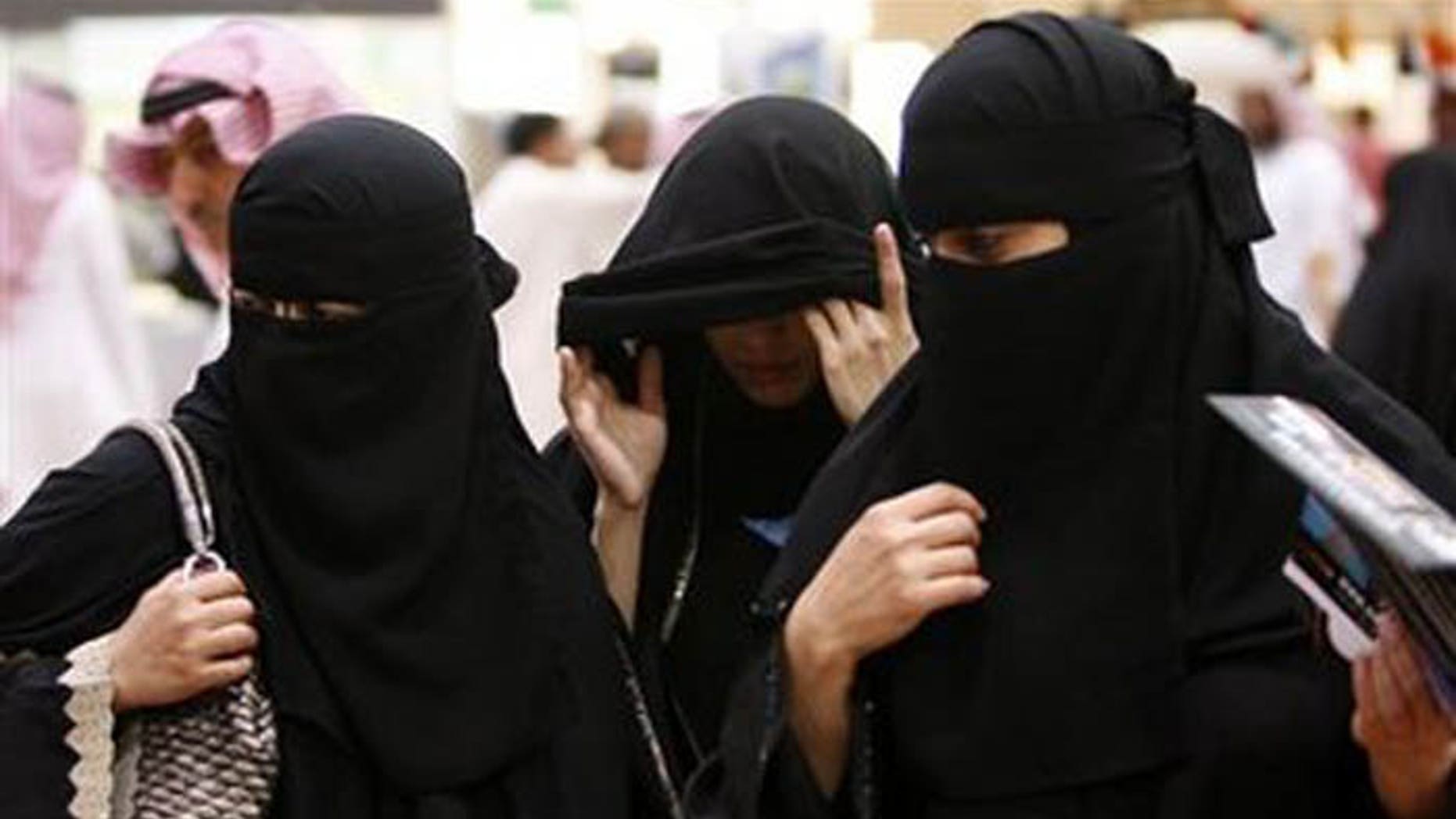 Saudi women are pictured in this undated photo. A Lebanese man was sentenced to 300 lashes with a whip and six years in prison for his role in helping a Saudi woman convert to Christianity and flee the kingdom in the latest example of the religious intolerance that grips the region.
