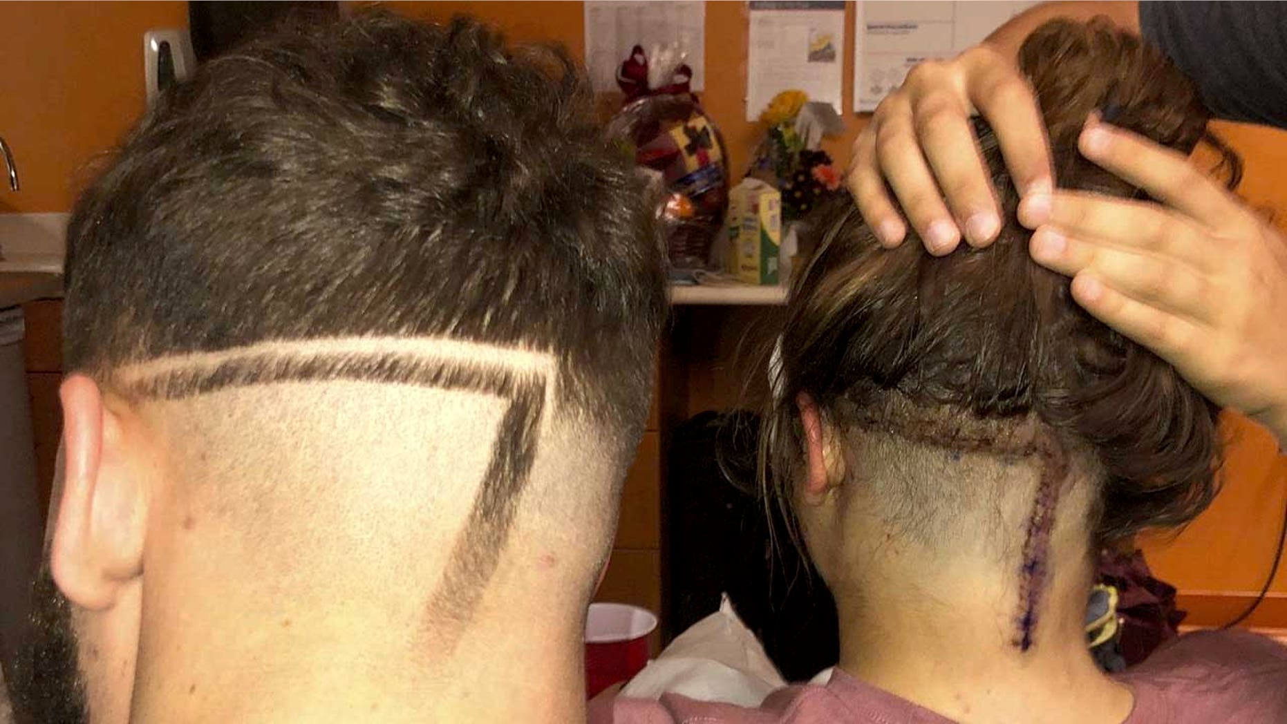 Ethan McMullan, a college freshman from Decatur, Miss., brought a picture of his sister’s scar to his local barber and asked him to replicate the markings in his hair.