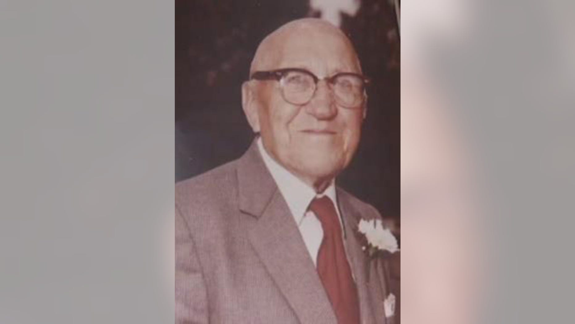 This undated image shows World War I veteran Edmund Schreiber, who was killed in 1983 during a break-in at his home