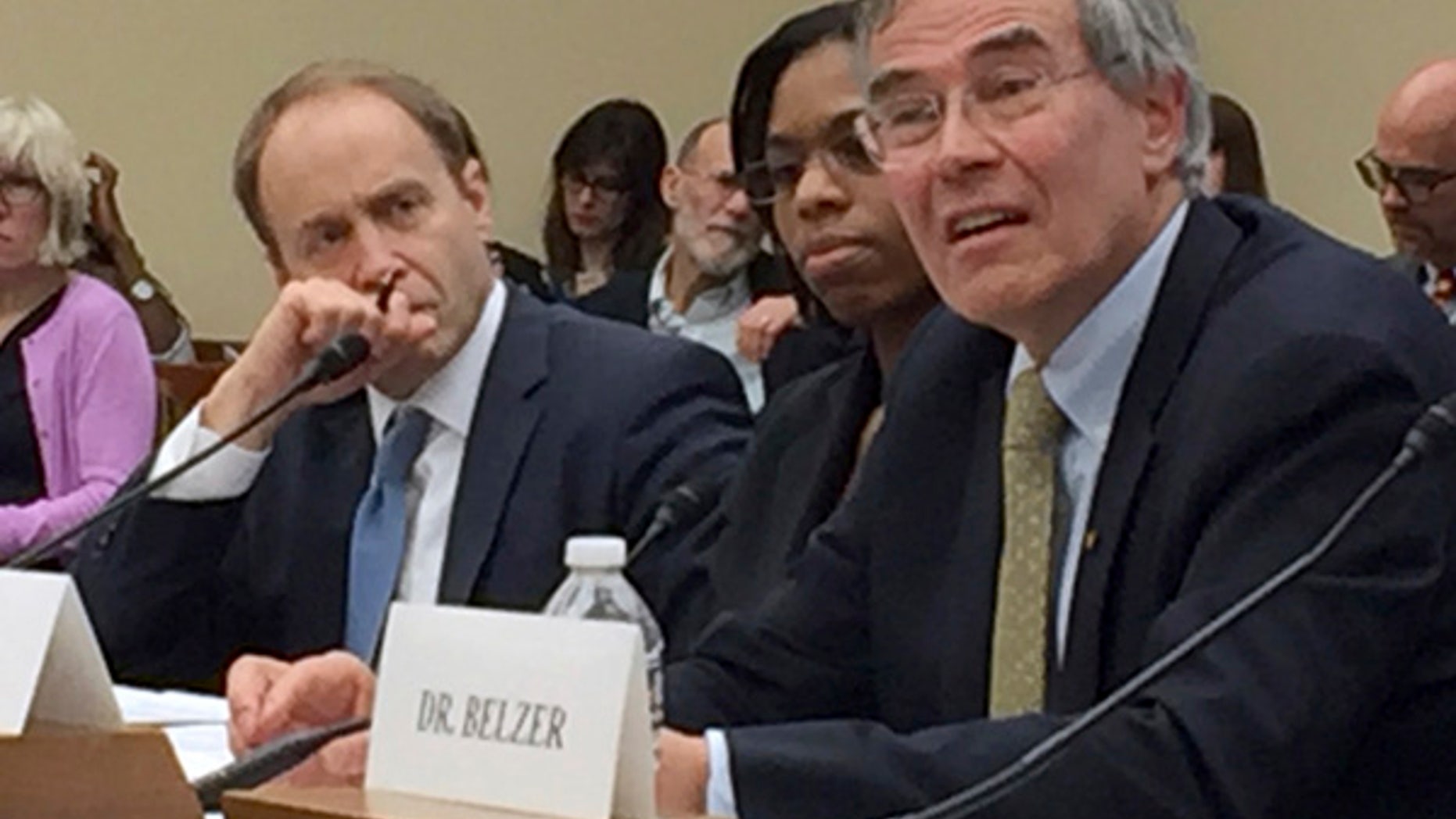 American Association for the Advancement of Science (AAAS) CEO Rush Holt, a former Democratic congressman, testifies on Capitol Hill in Washington, Tuesday, Feb. 7, 2017, before the House Science Committee. He rebuffed claims by Republican members that federal climate science had been falsified. (AP Photo/Michael Biesecker)
