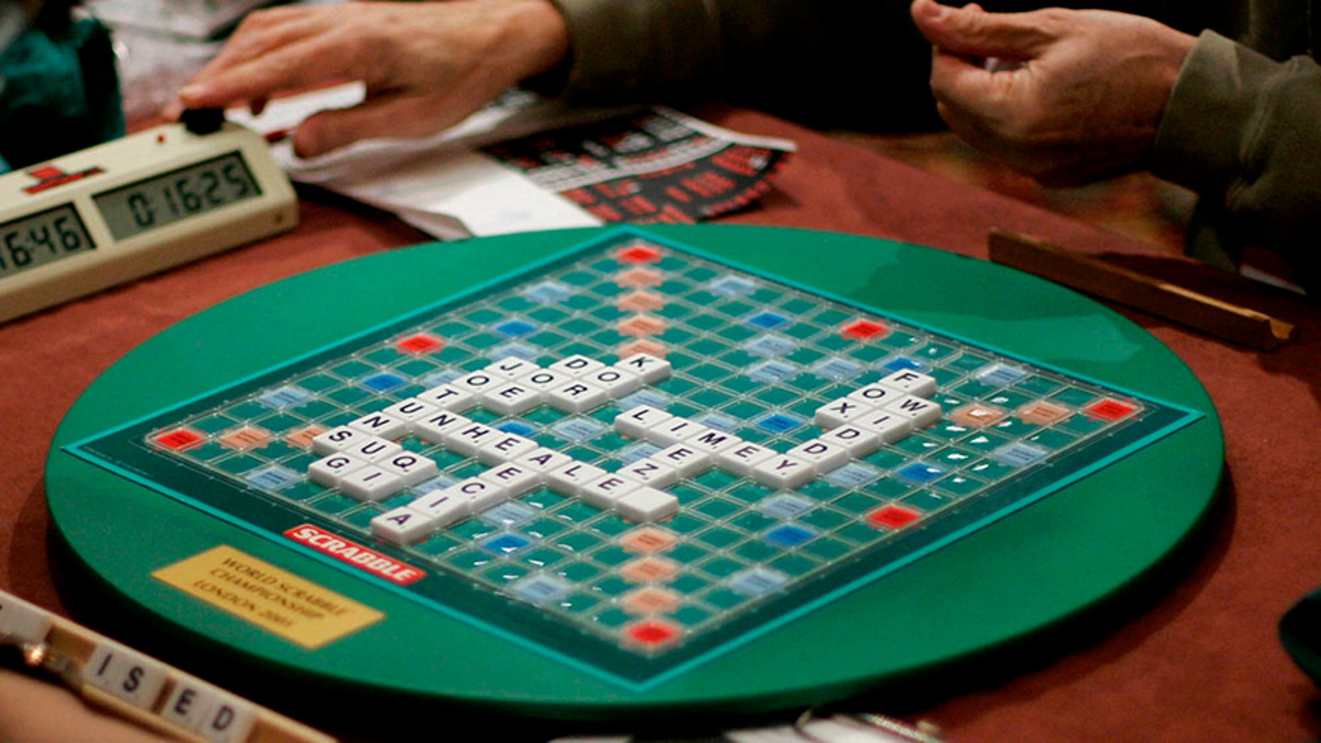 Competitors take part in the World Scrabble Championships at an hotel in northwest London, Nov. 17, 2005.