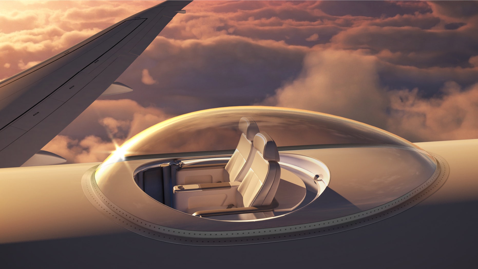 Sit high above it all in a transparent canopy that sits on top of the airplane.