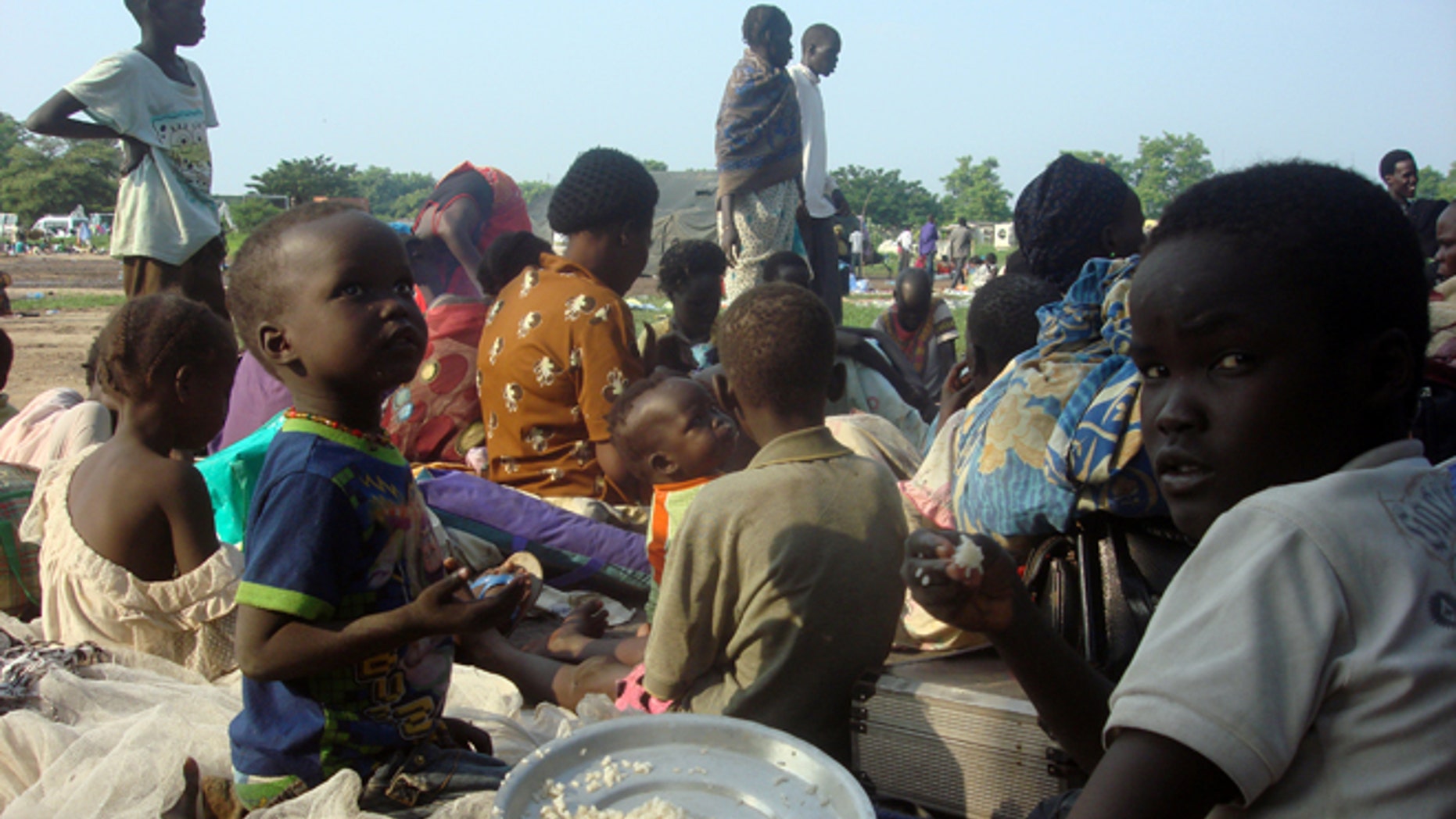 July 11: Displaced South Sudanese families seen in a camp for internally displaced people in the U.N. Mission in the country.