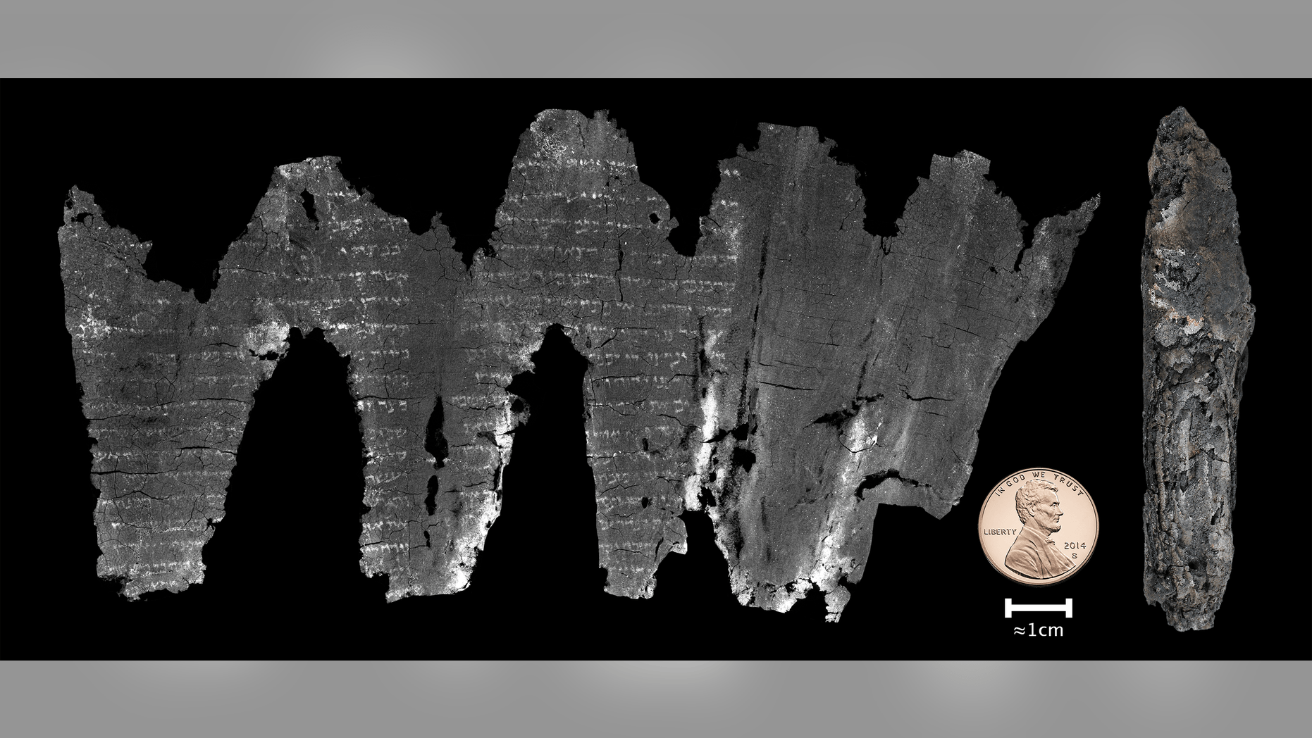 The scroll after it was virtually unwrapped.