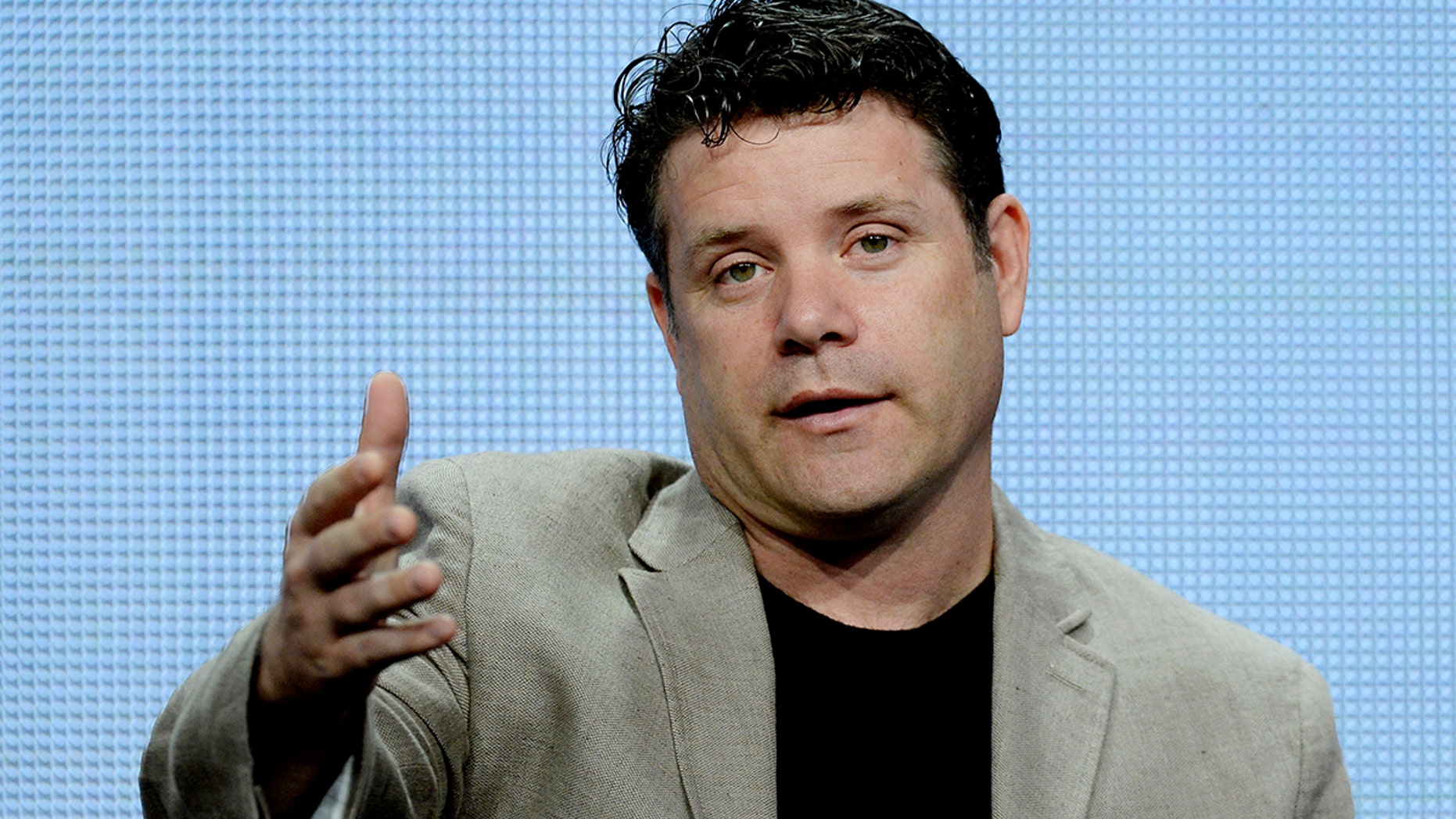 Cast member Sean Astin of the new drama series "The Strain" participates in a panel discussion during FX Networks' portion of the 2014 Television Critics Association Cable Summer Press Tour in Beverly Hills, California July 21, 2014. REUTERS/Kevork Djansezian (UNITED STATES - Tags: ENTERTAINMENT) - GM1EA7M0PCO01