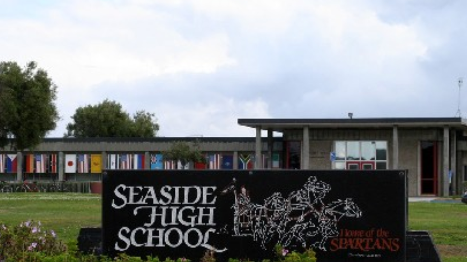 A high school teacher in Seaside, Calif., accidentally fired a gun Tuesday afternoon while giving a demonstration about gun safety.