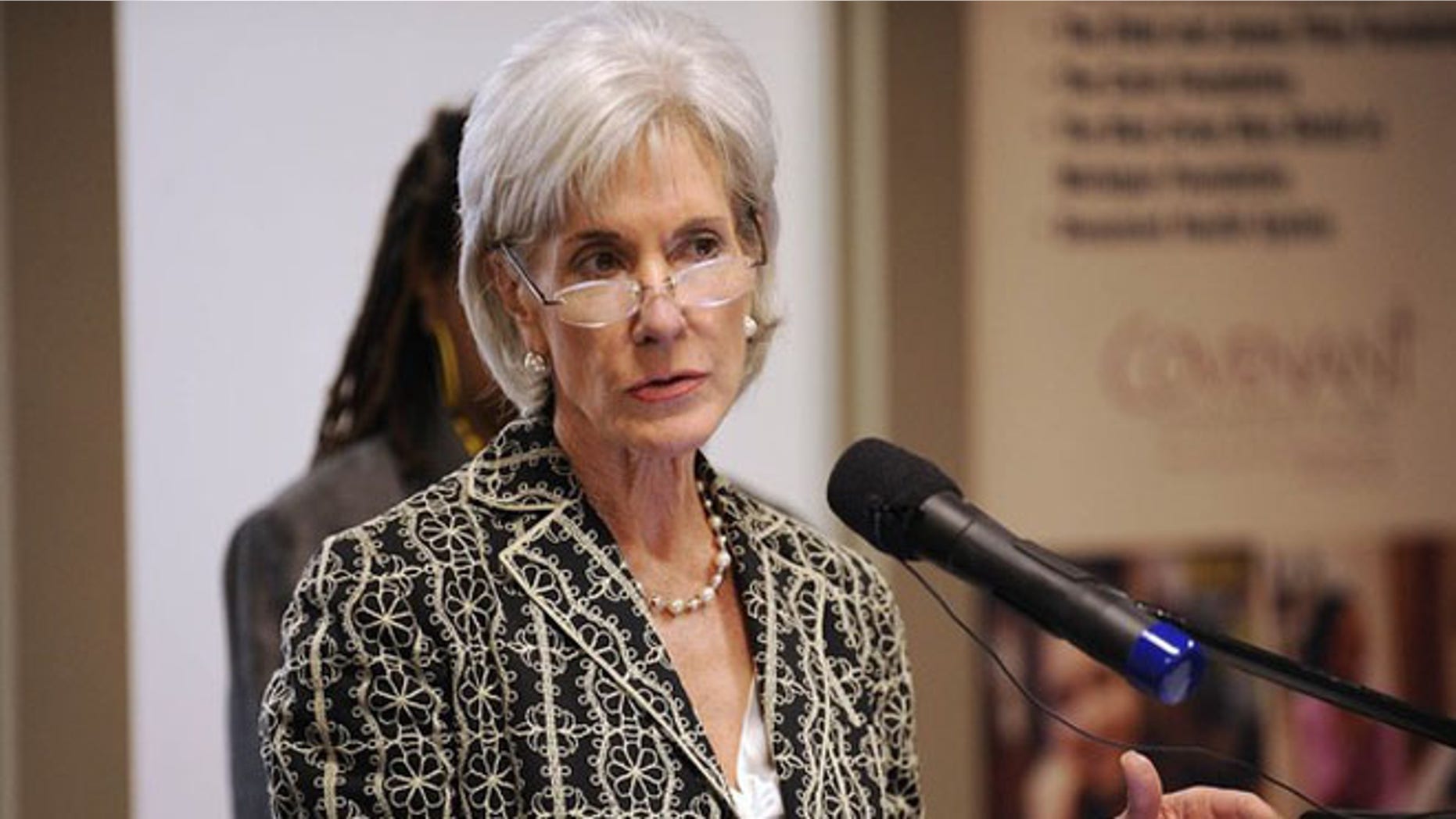 FILE: June 20, 2012: Health and Human Services Secretary Kathleen Sebelius speaks at Covenant Community Care Inc. in Detroit.